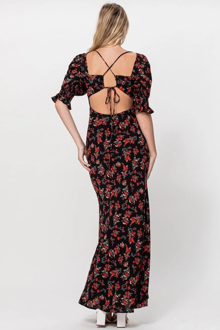 Dear Daisy | Floral Open Back Maxi