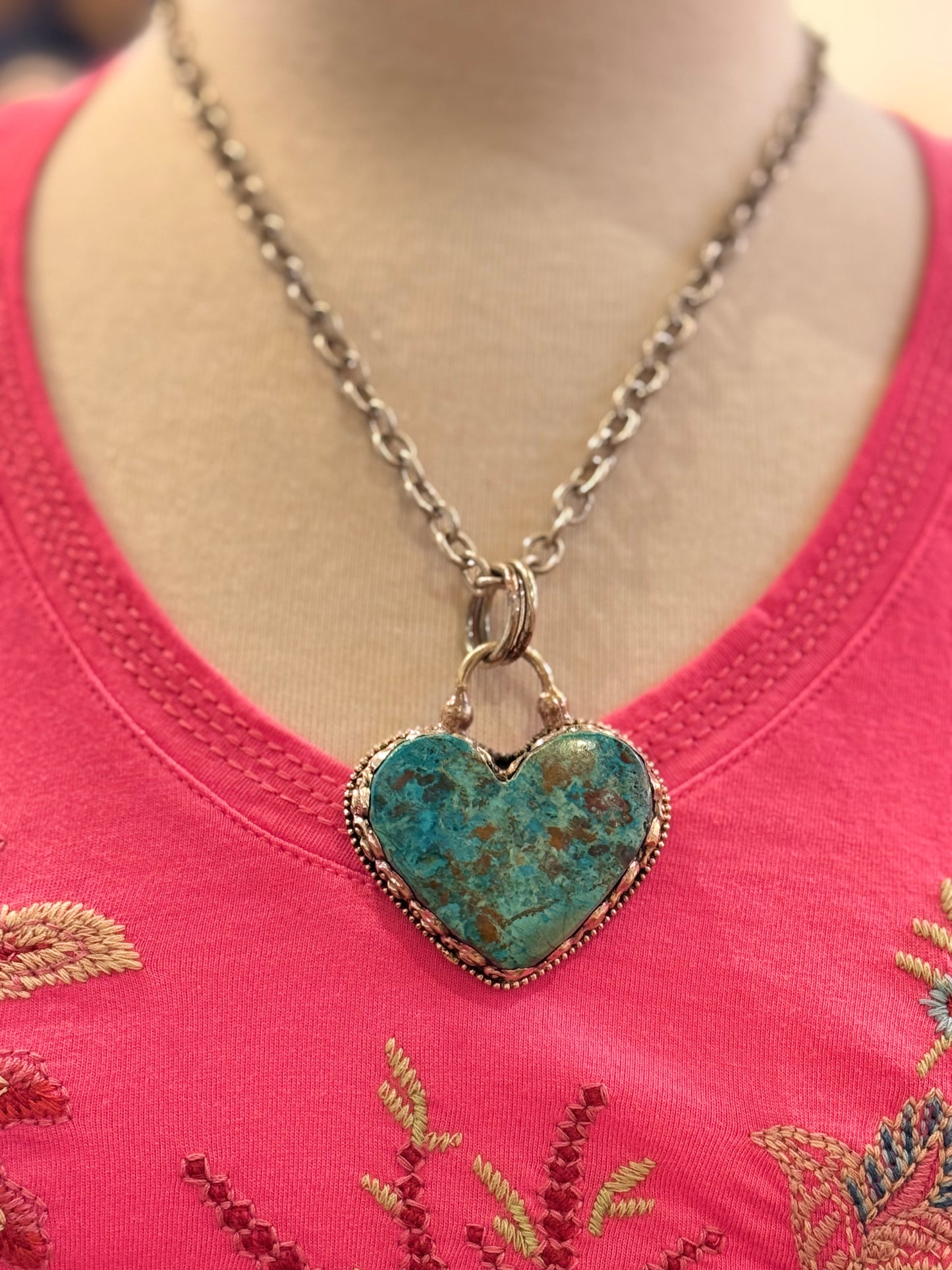Tara Gasparian | Chrysocolla Heart Necklace