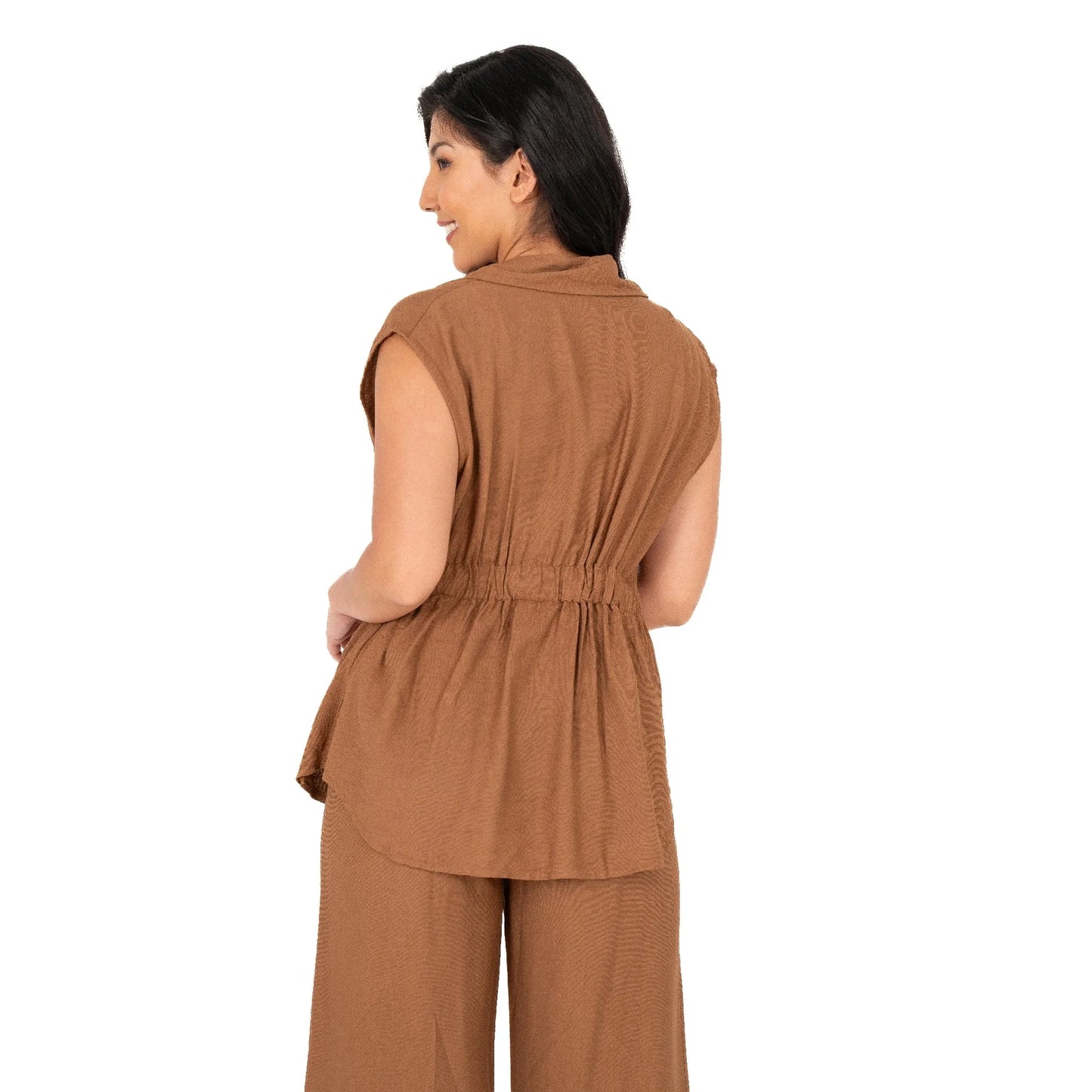 Made in Italy | Sleeveless Jacket | Hazelnut
