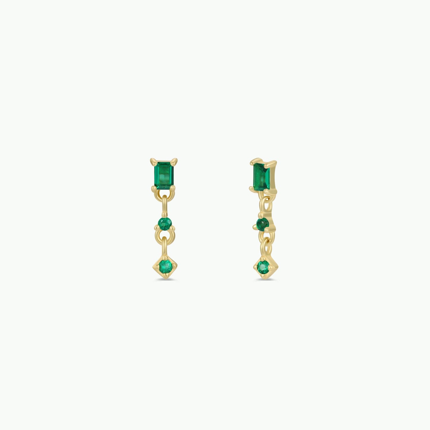 JaxKelly | Mini Baguette Drop Earrings
