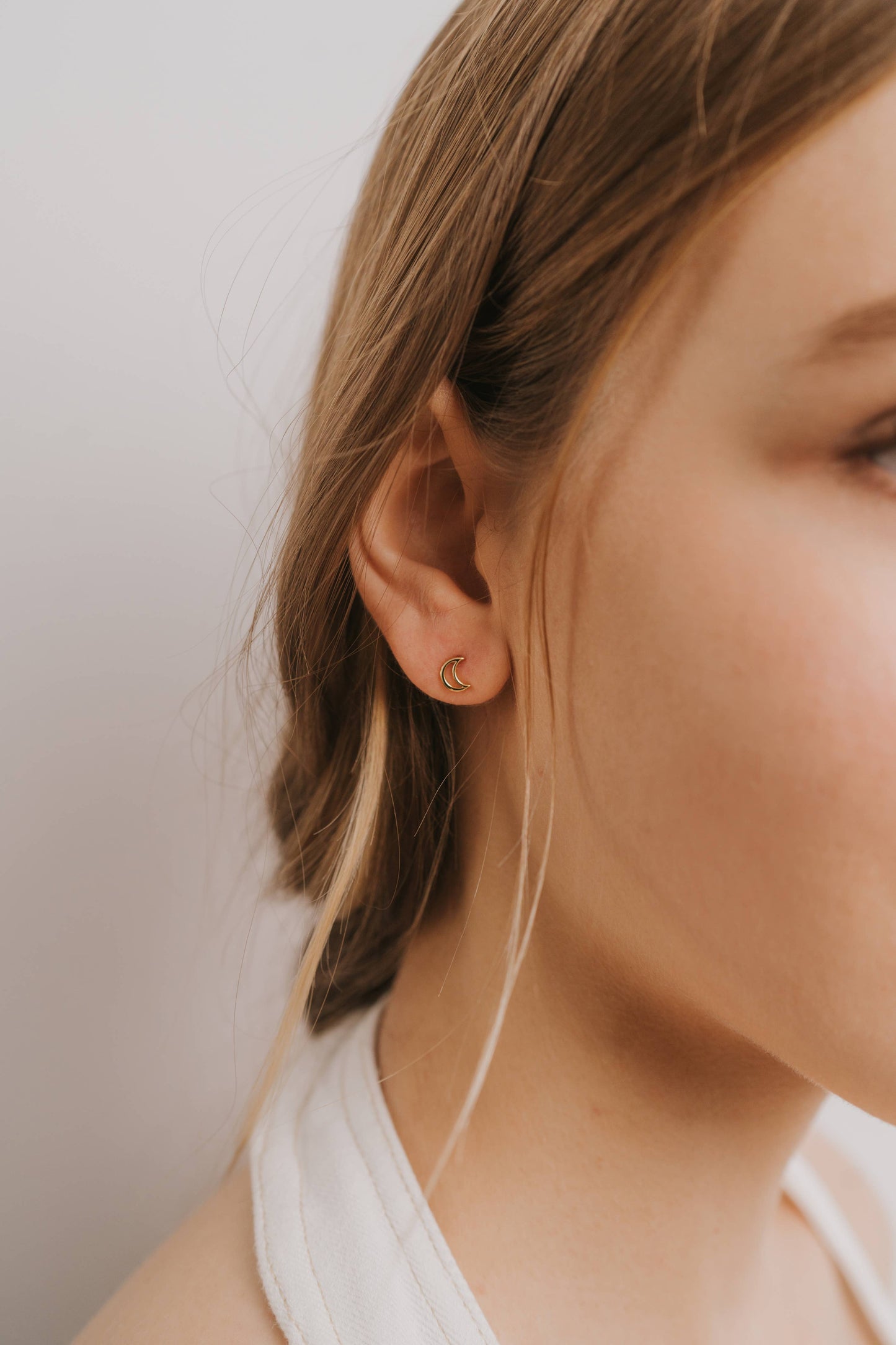 JaxKelly | Minimalist Moon Gold Earrings