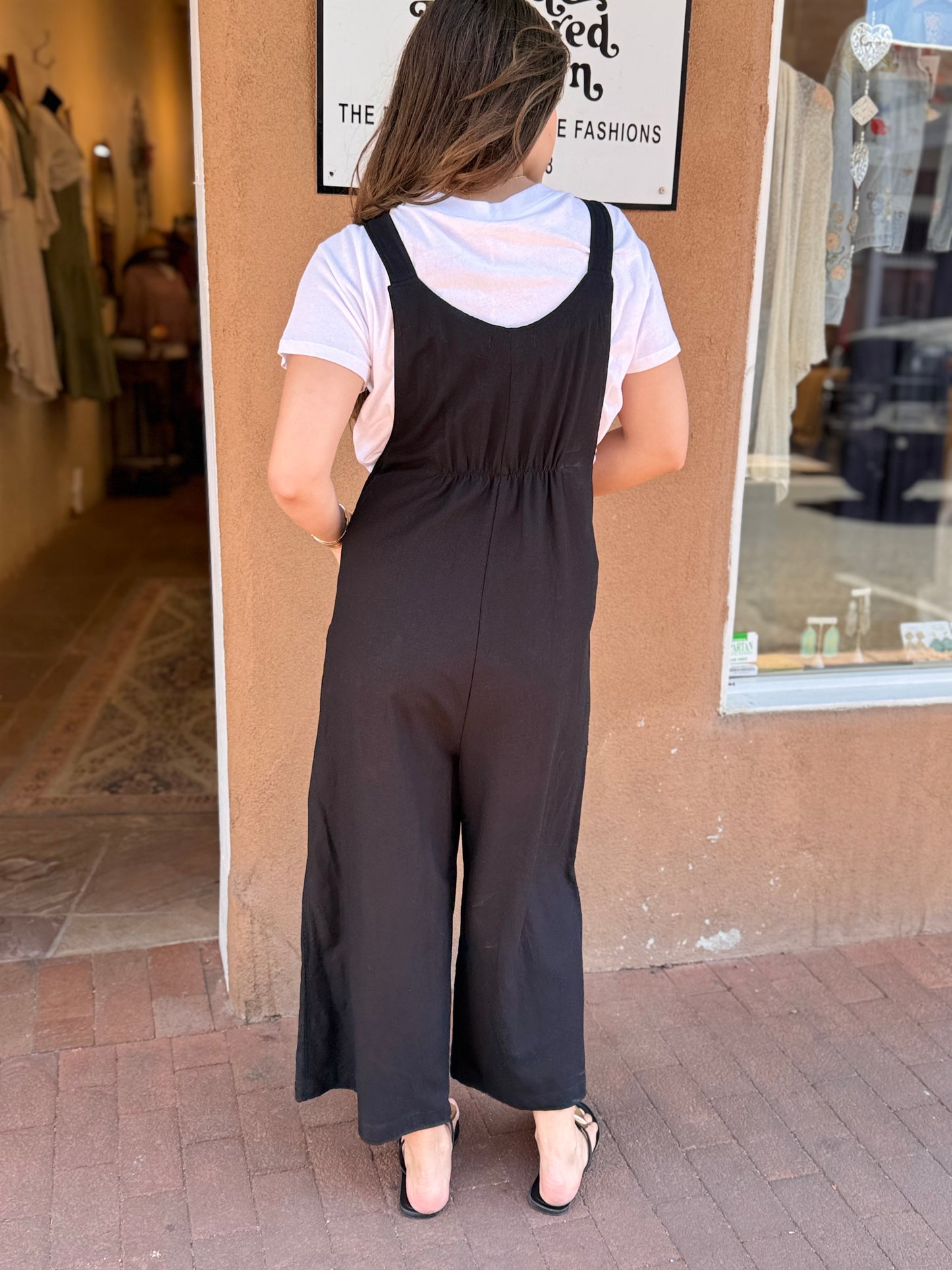 Bucko | Linen Jumpsuit | Jet Black