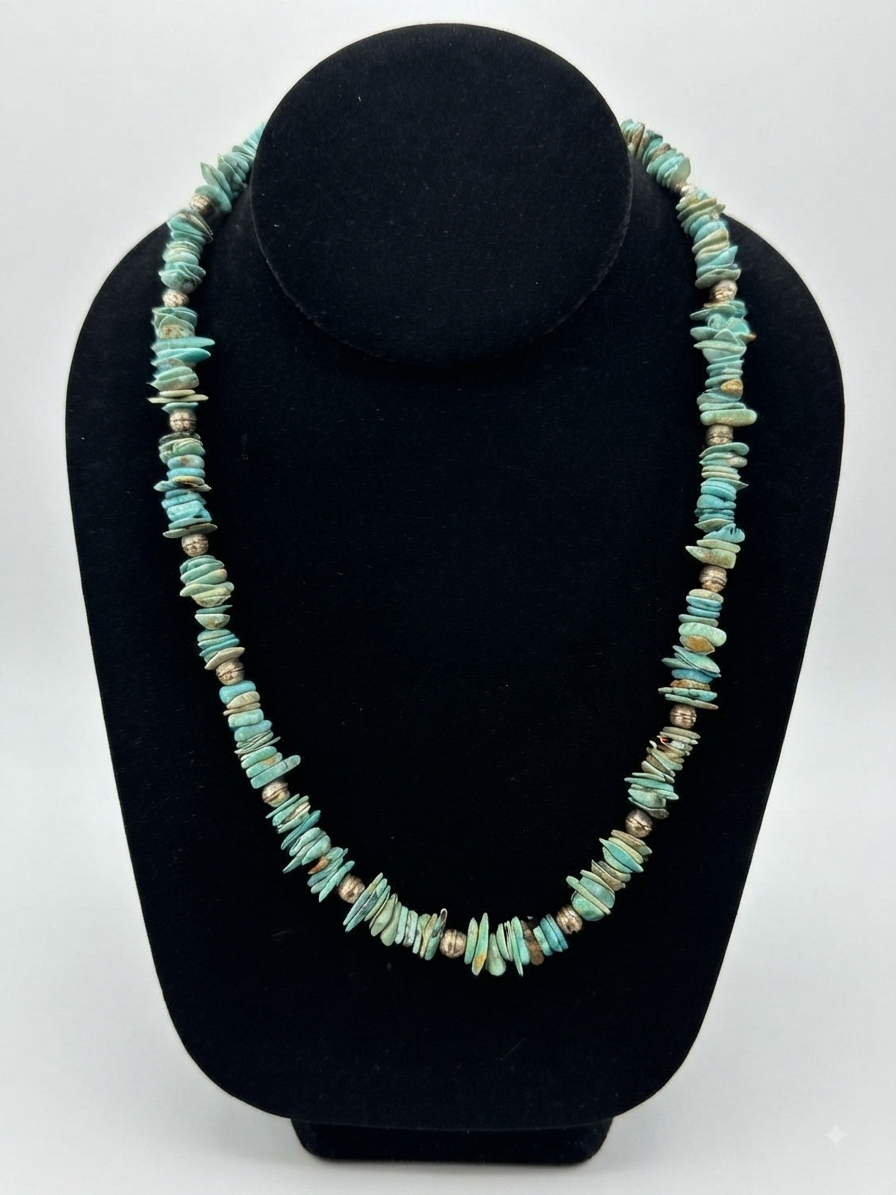 Sophia Alba Designs | Silver Bead Turquoise Necklace
