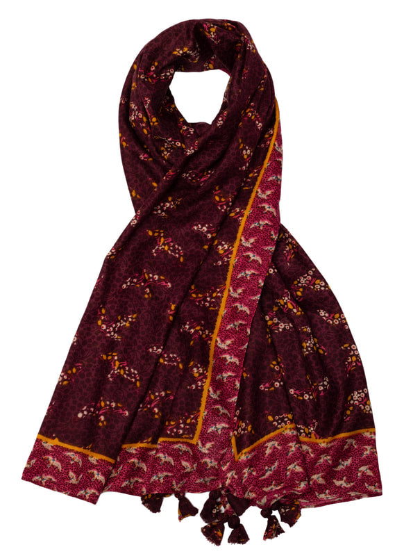 Baschung Shawls- Viscose Scarf- Plum