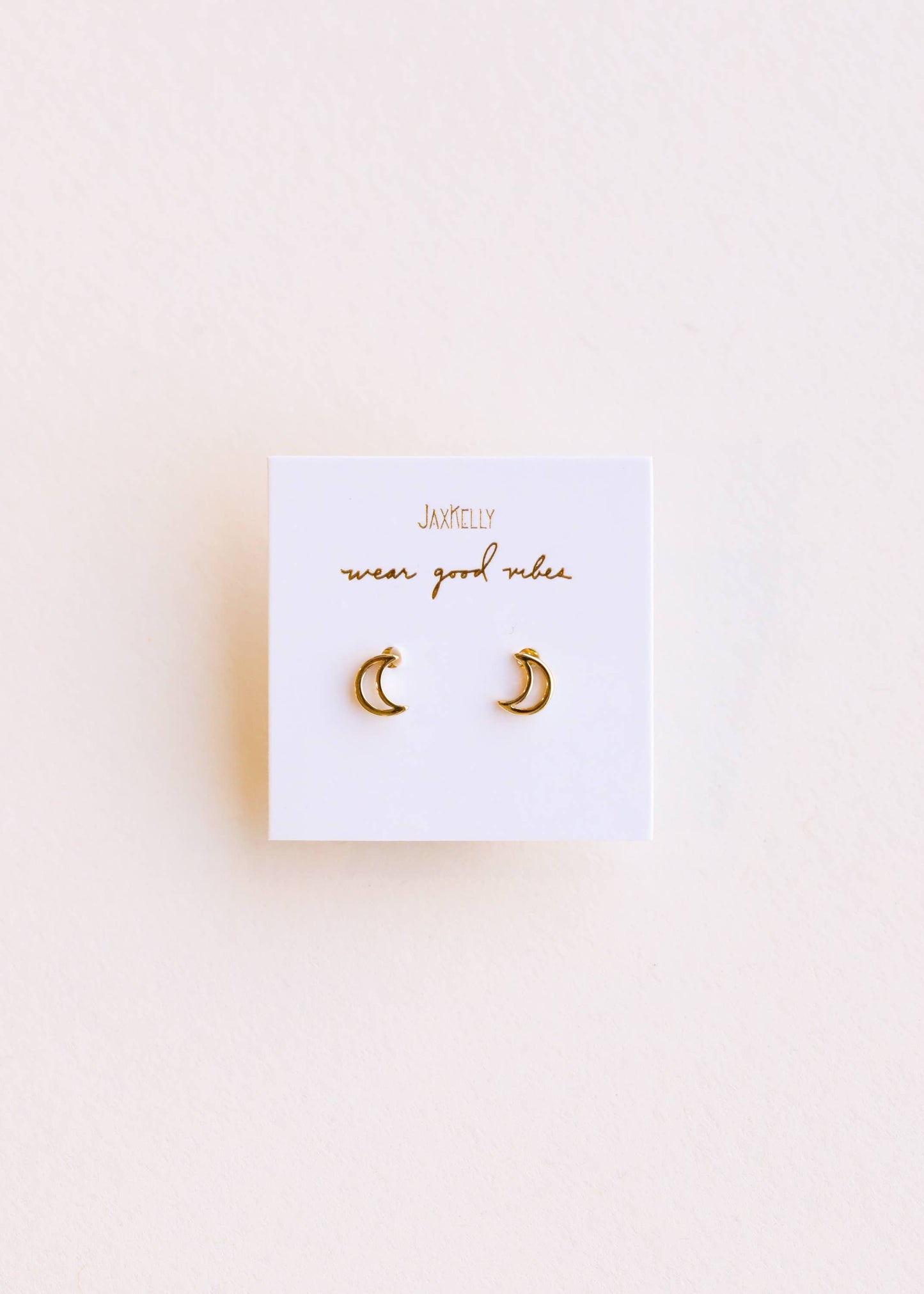 JaxKelly | Minimalist Moon Gold Earrings