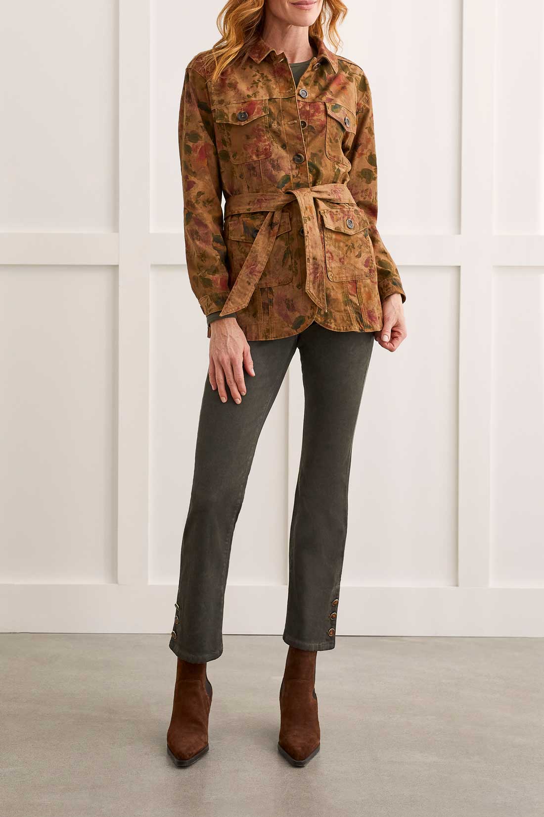 Tribal- Printed Jacket-Teakwood