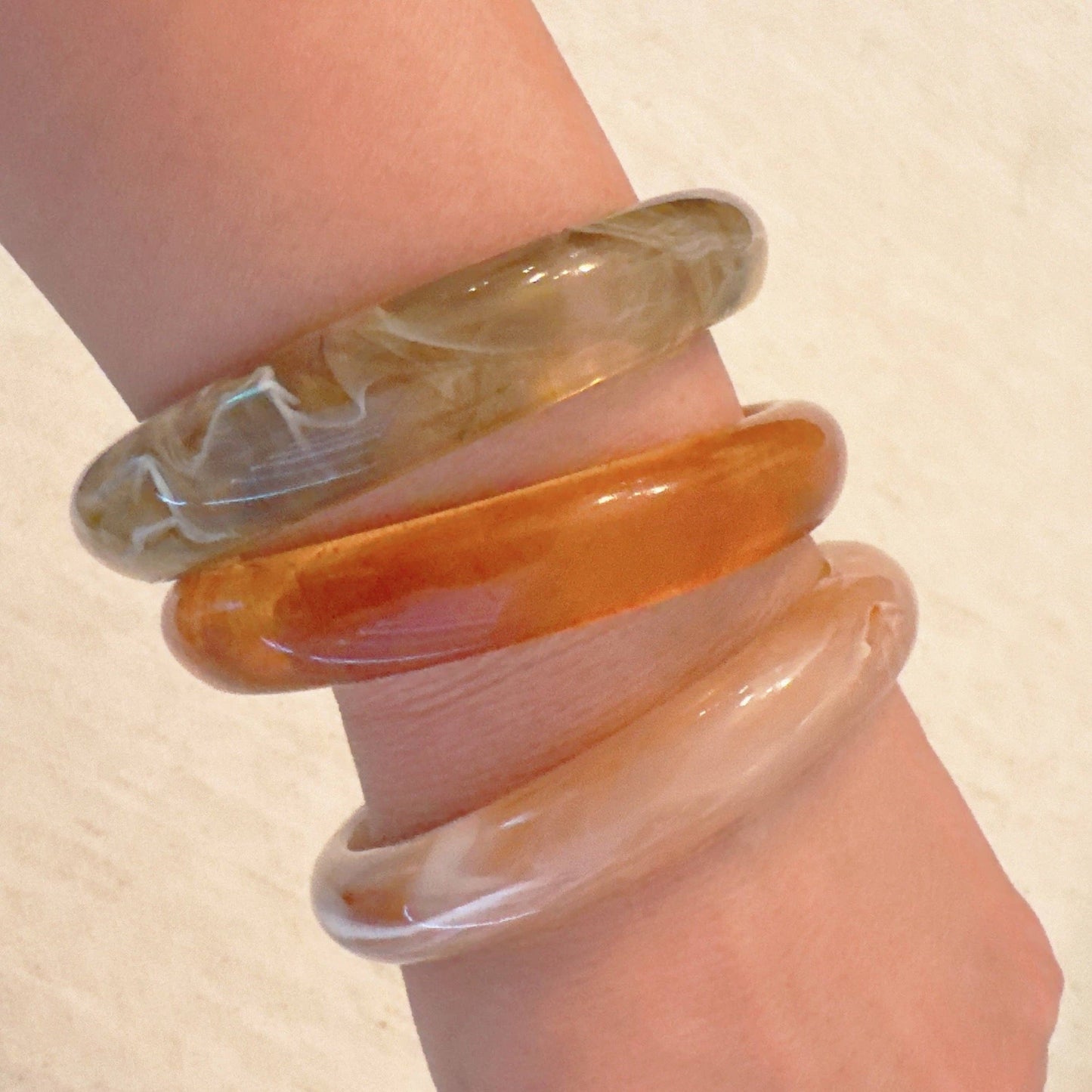 Ellison+Young | Natural Tones Bold Resin Bangle Set