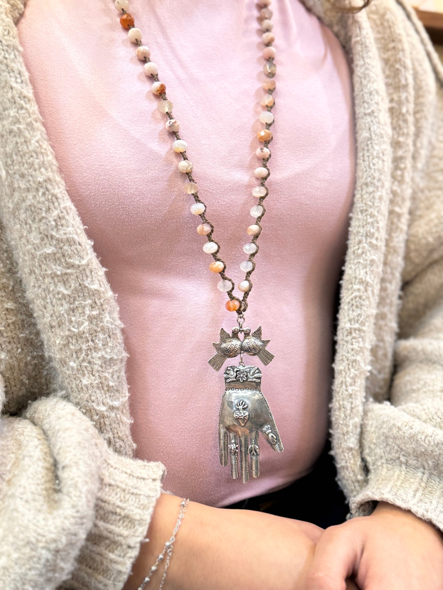 Tara Gasparian | Pink Moonstone Necklace