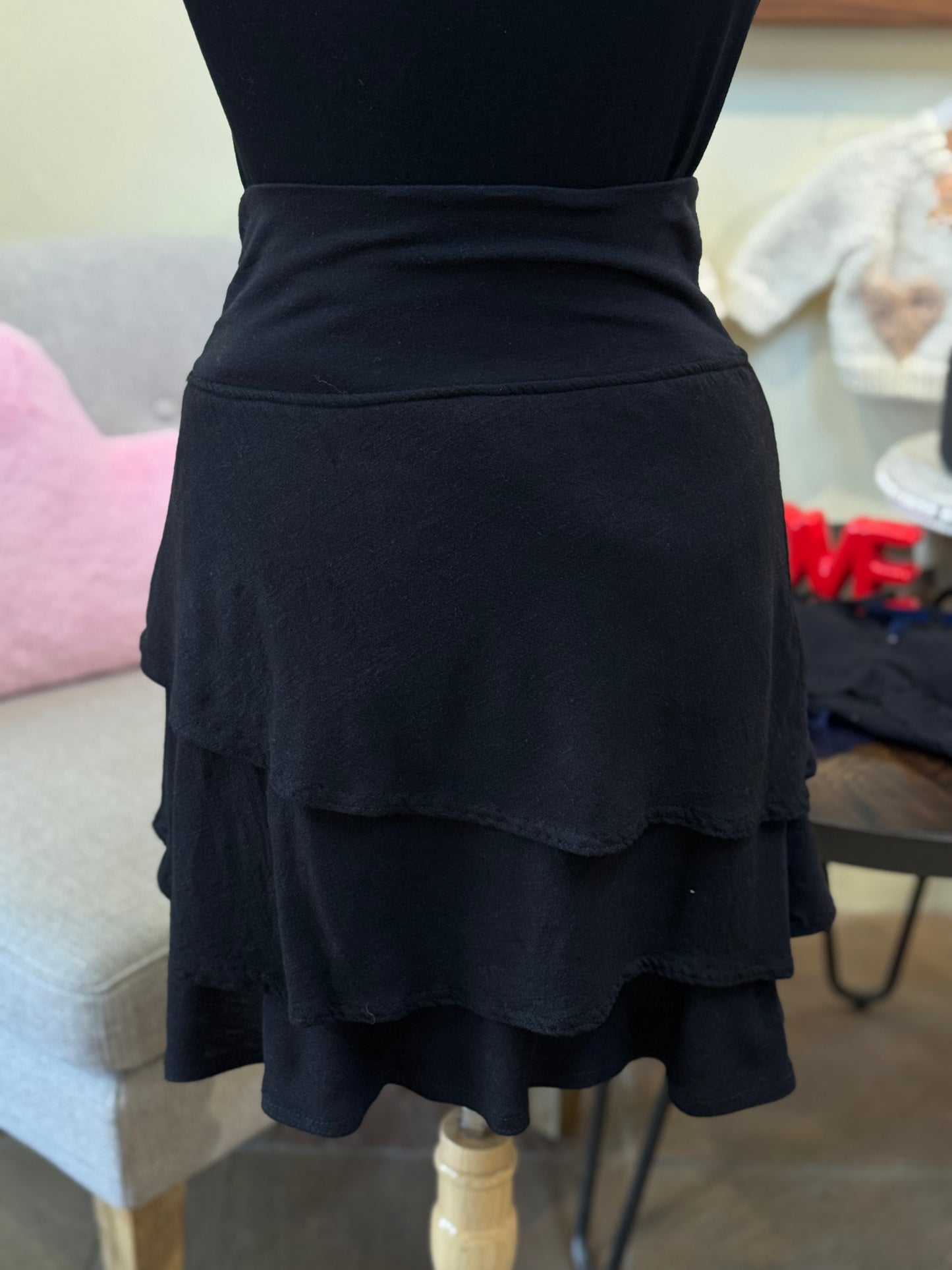 Bucko | Tiered Skirt | Black