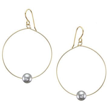 Marjorie Baer- Dainty Hoops Grey Pearl