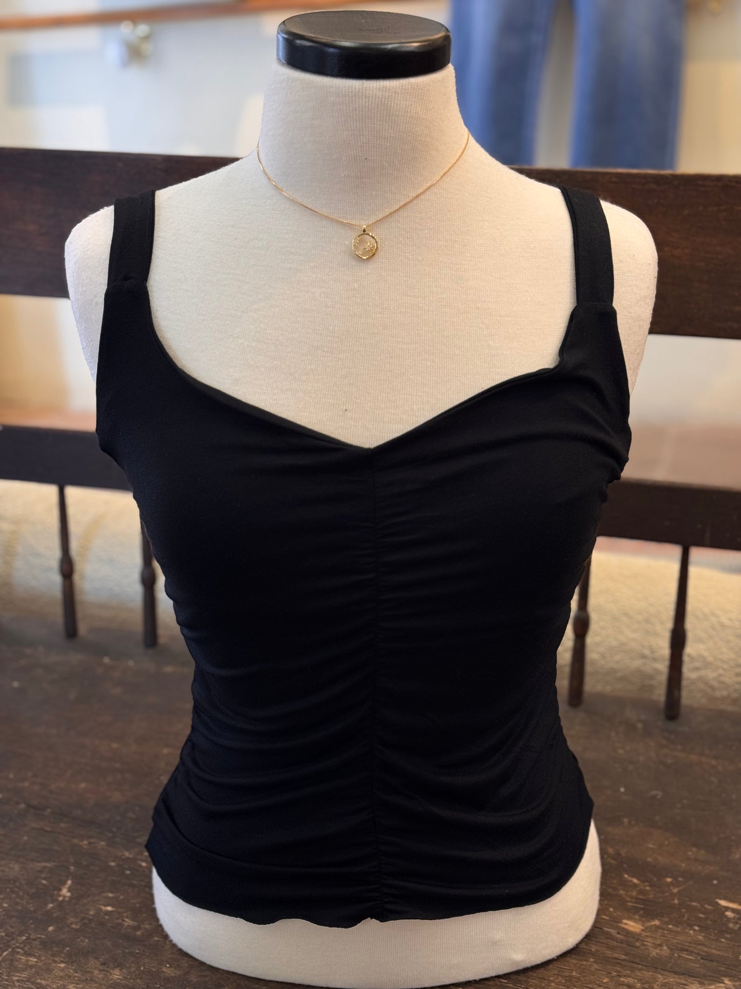 Bucko | Cora Ruched Top | Black