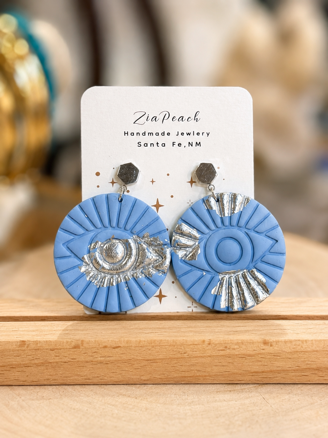 ZiaPeach | Blue Evil Eye Earrings