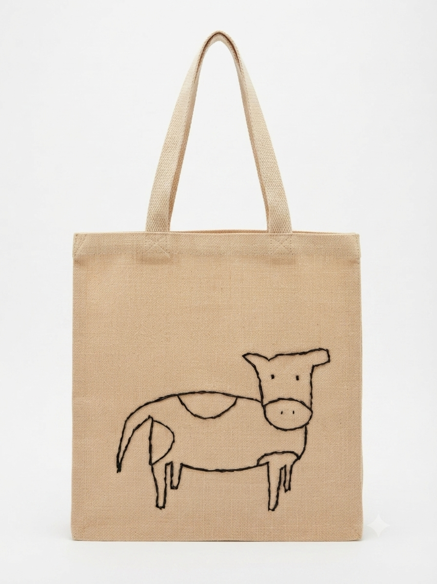 Francesca Glaspell Designs | Cow Tote