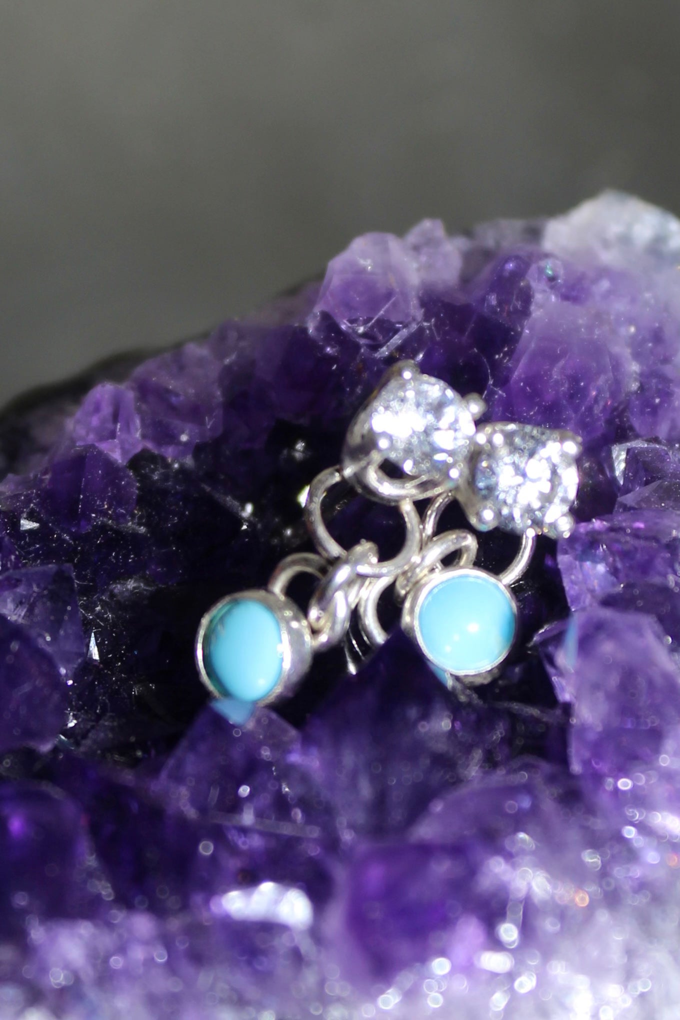 Skyli Designs- Cubic Zirconia Turquoise Studs