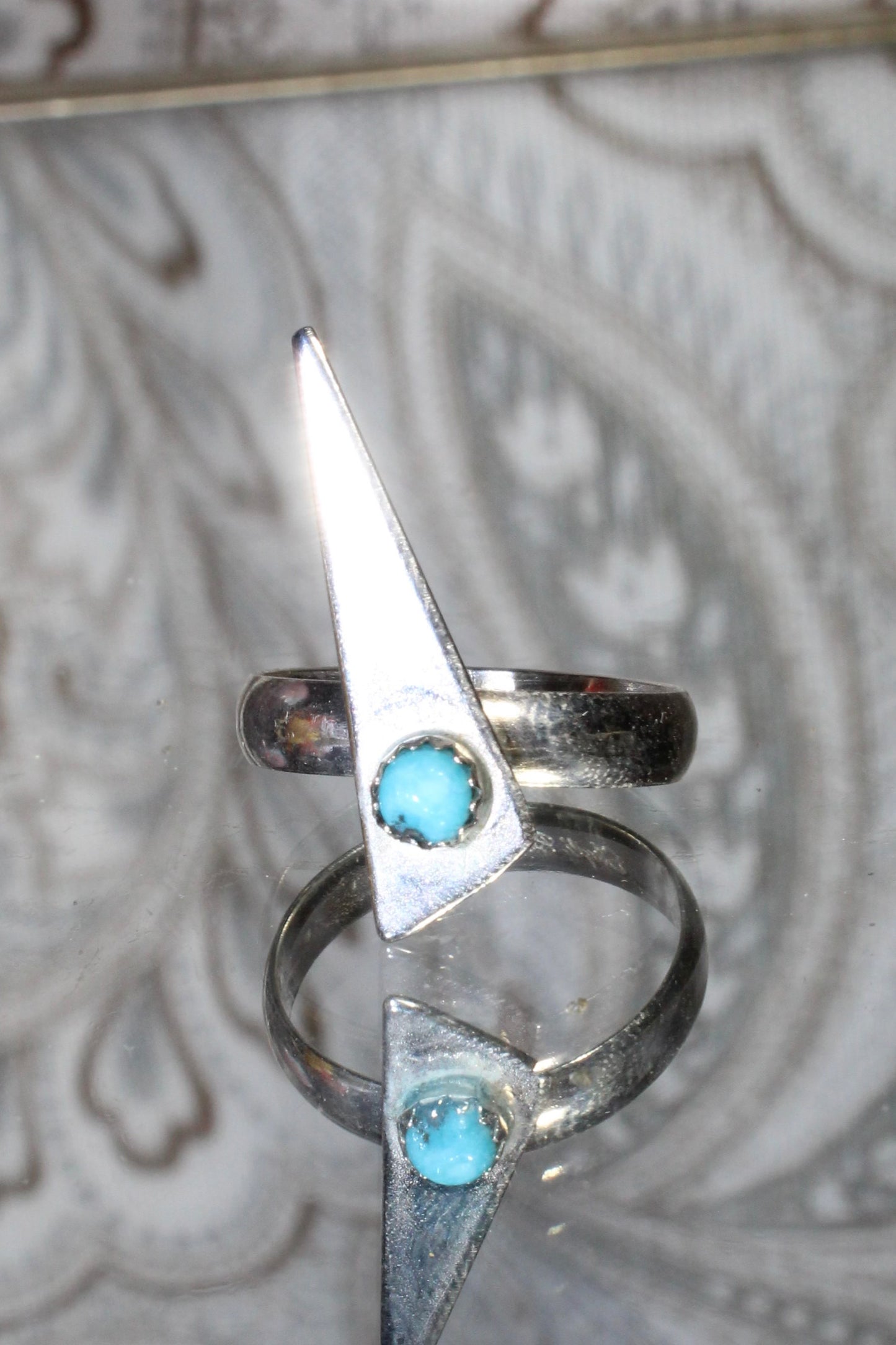 Skyli Designs- Triangle Turquoise Ring