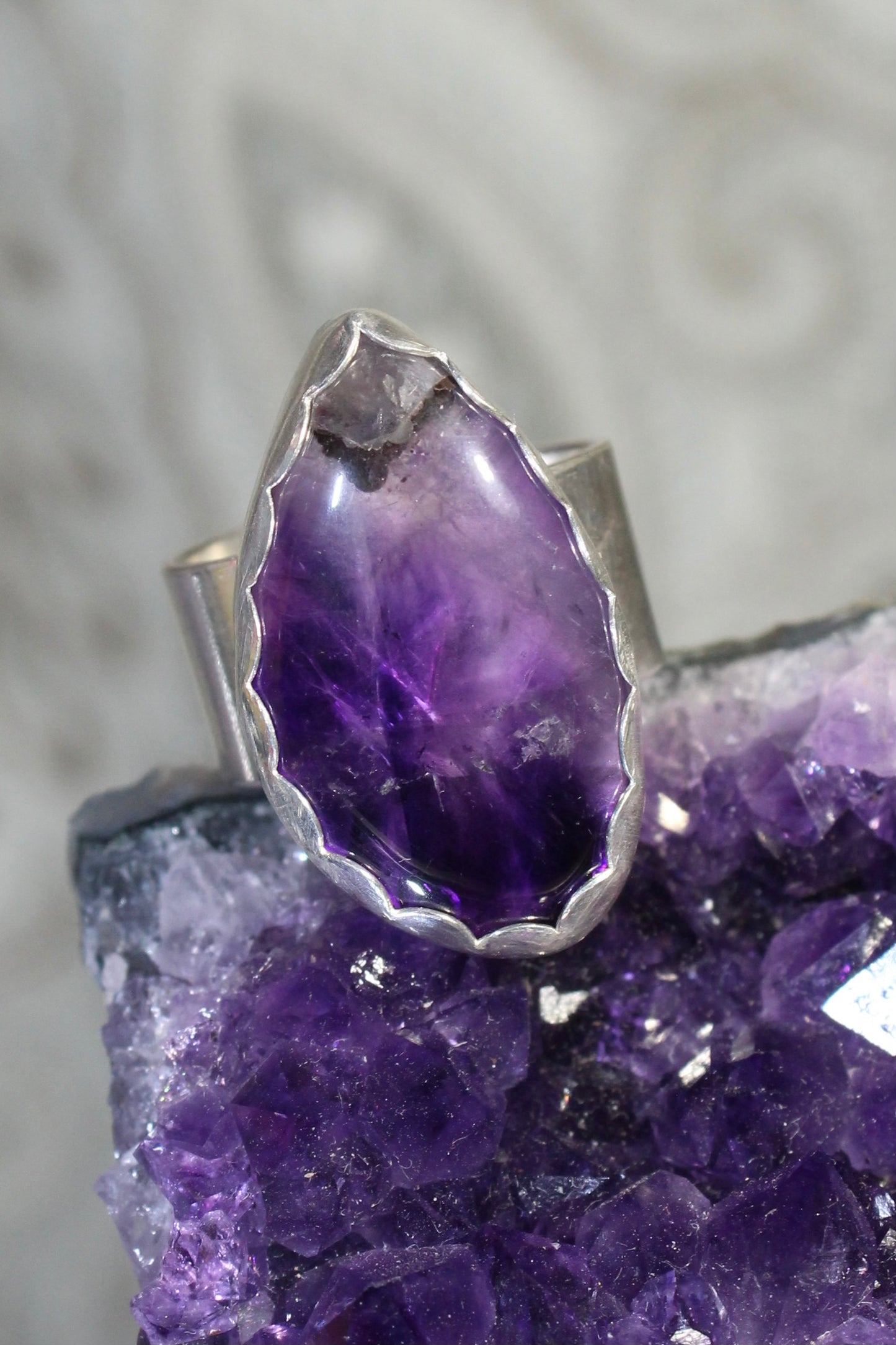 Skyli Designs- Large Amethyst Ring