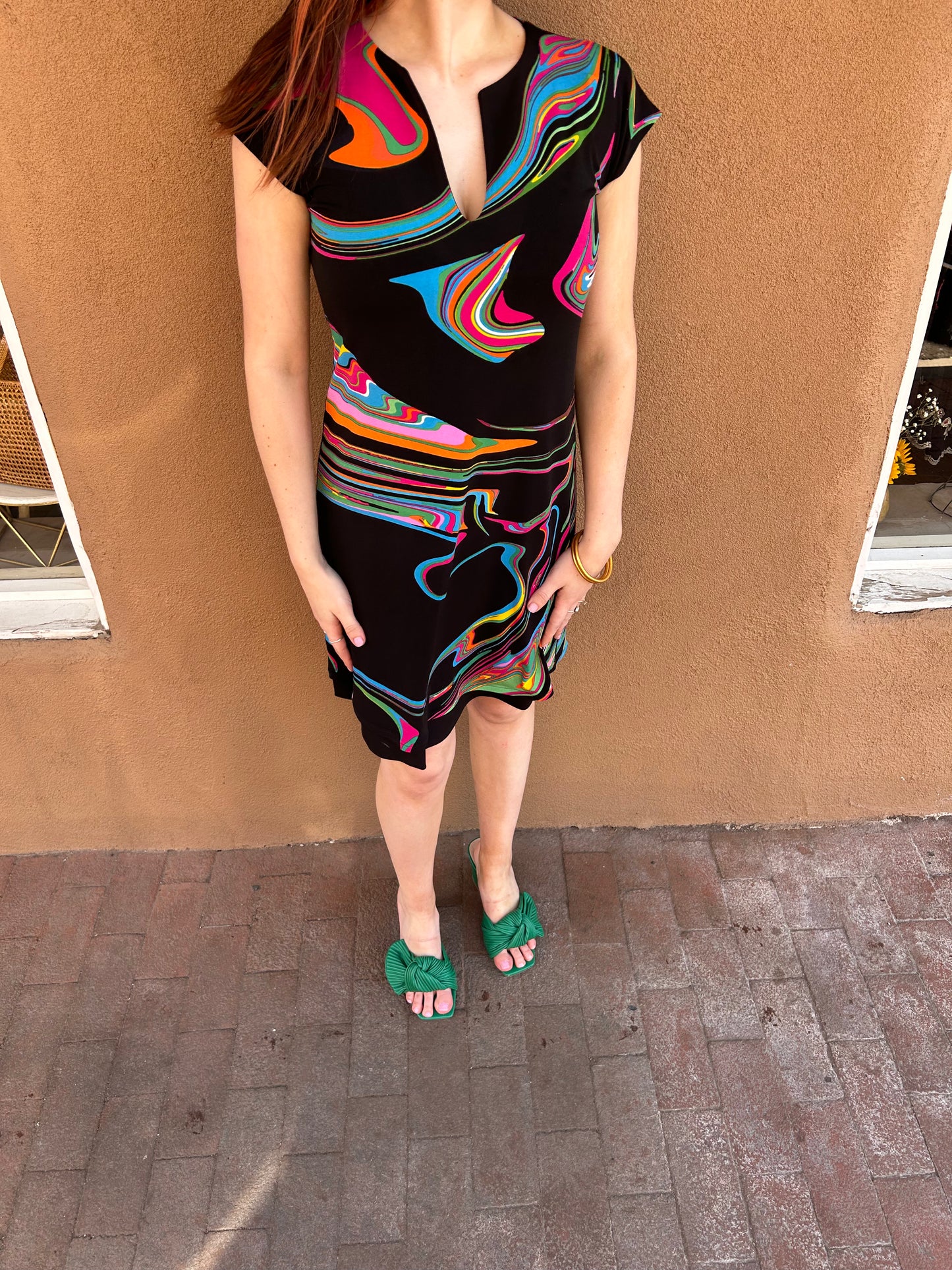 Eva Varro-Cap Sly A Line Dress