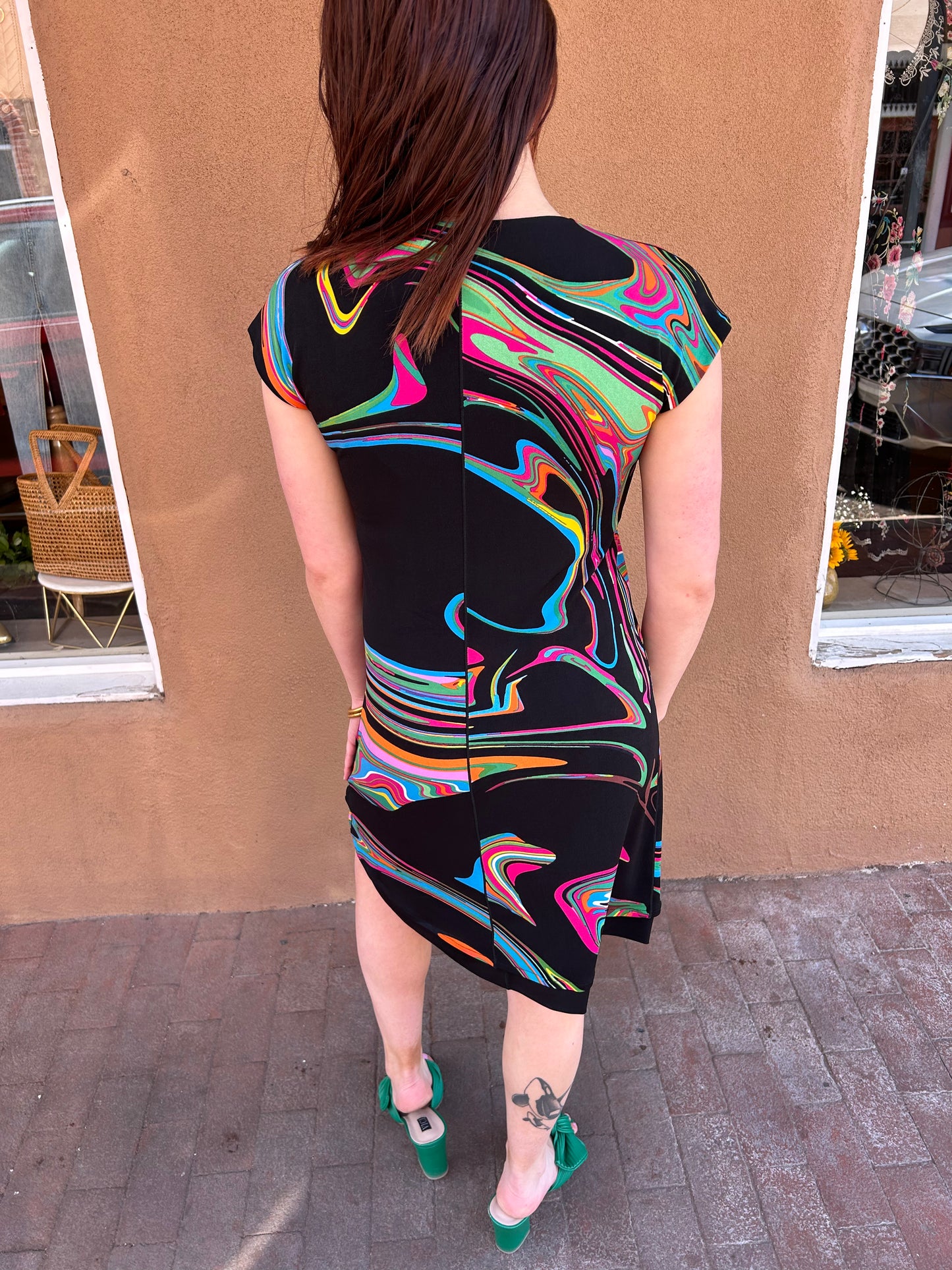 Eva Varro-Cap Sly A Line Dress