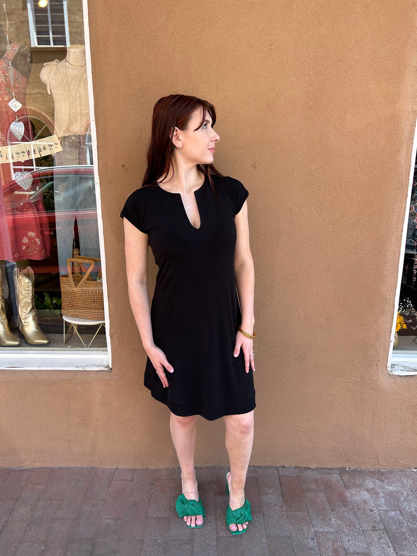 Eva Varro-Cap Sly A Line Dress