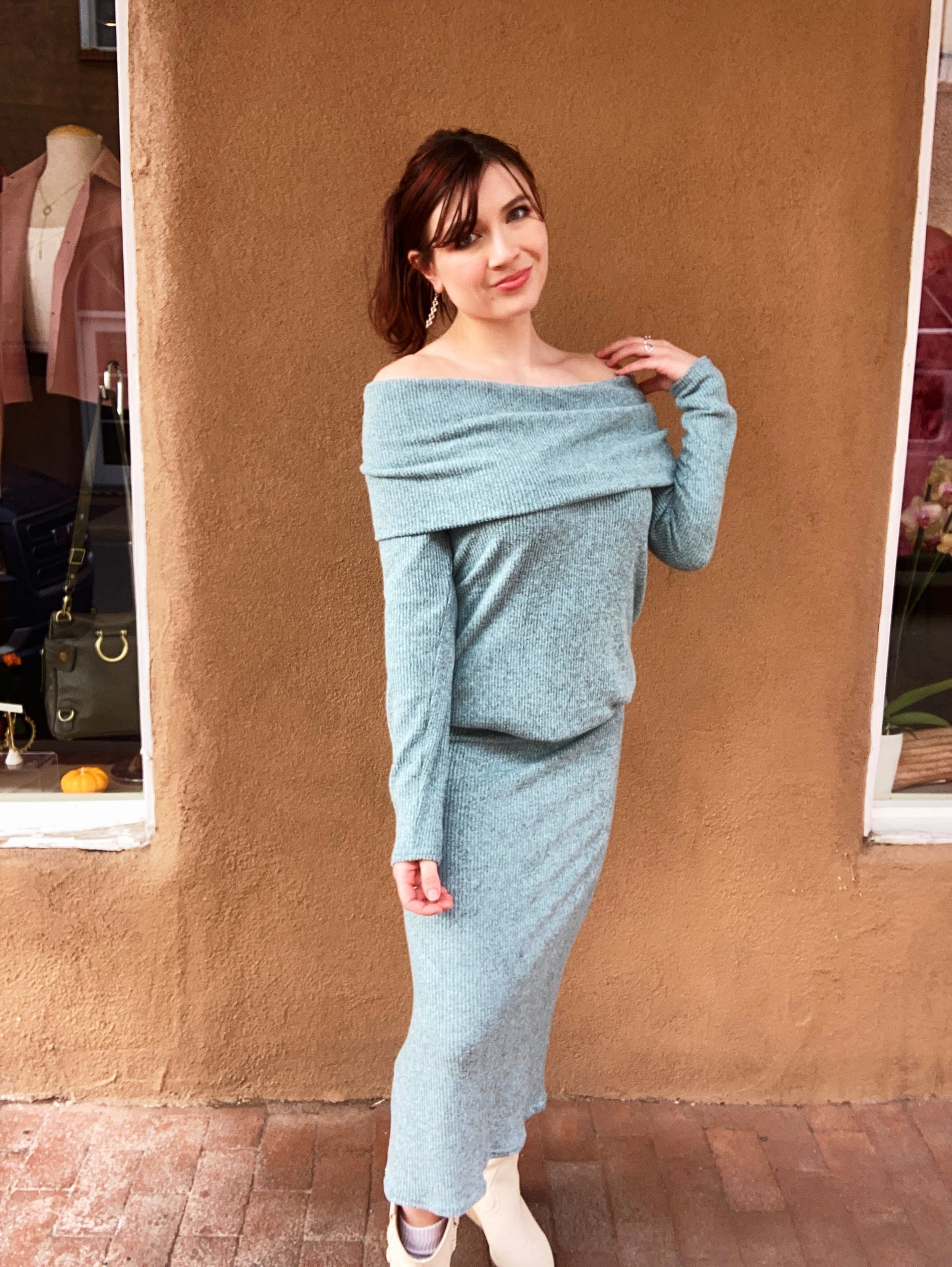 Bucko- Claire Cowl Neck Sweater- Mint