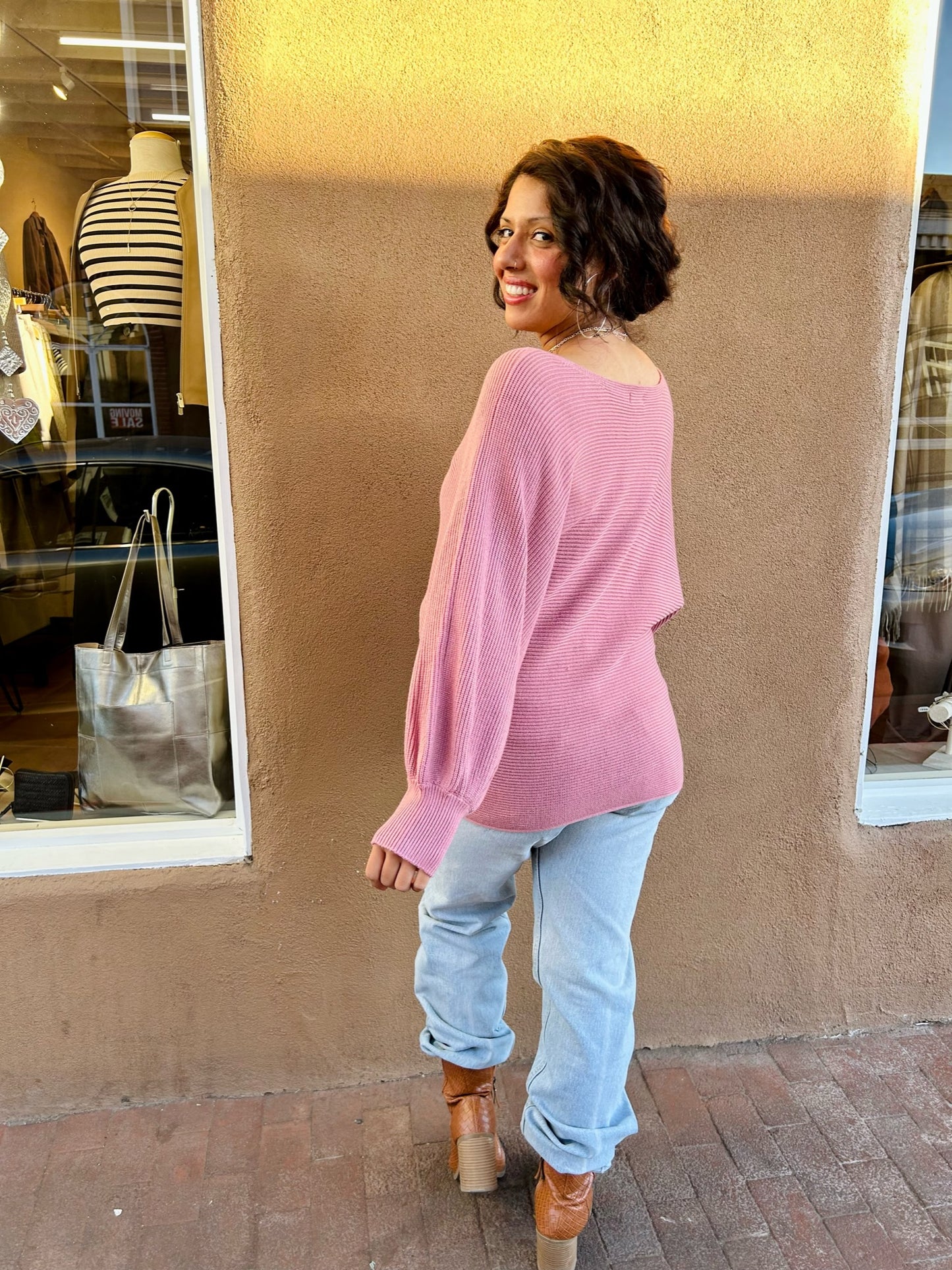 Made in Italy-Balloon Sleeve Sweater