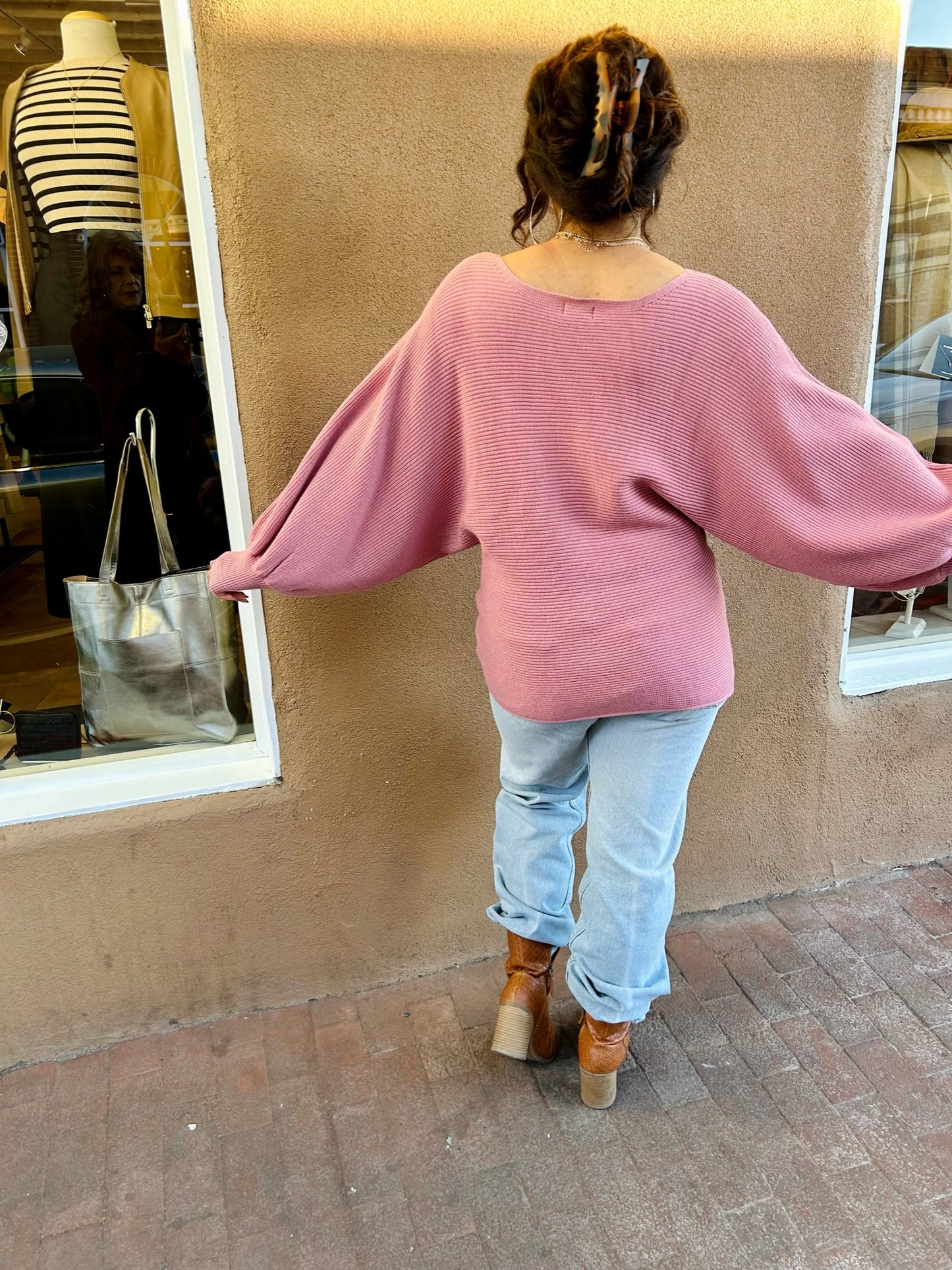 Made in Italy-Balloon Sleeve Sweater