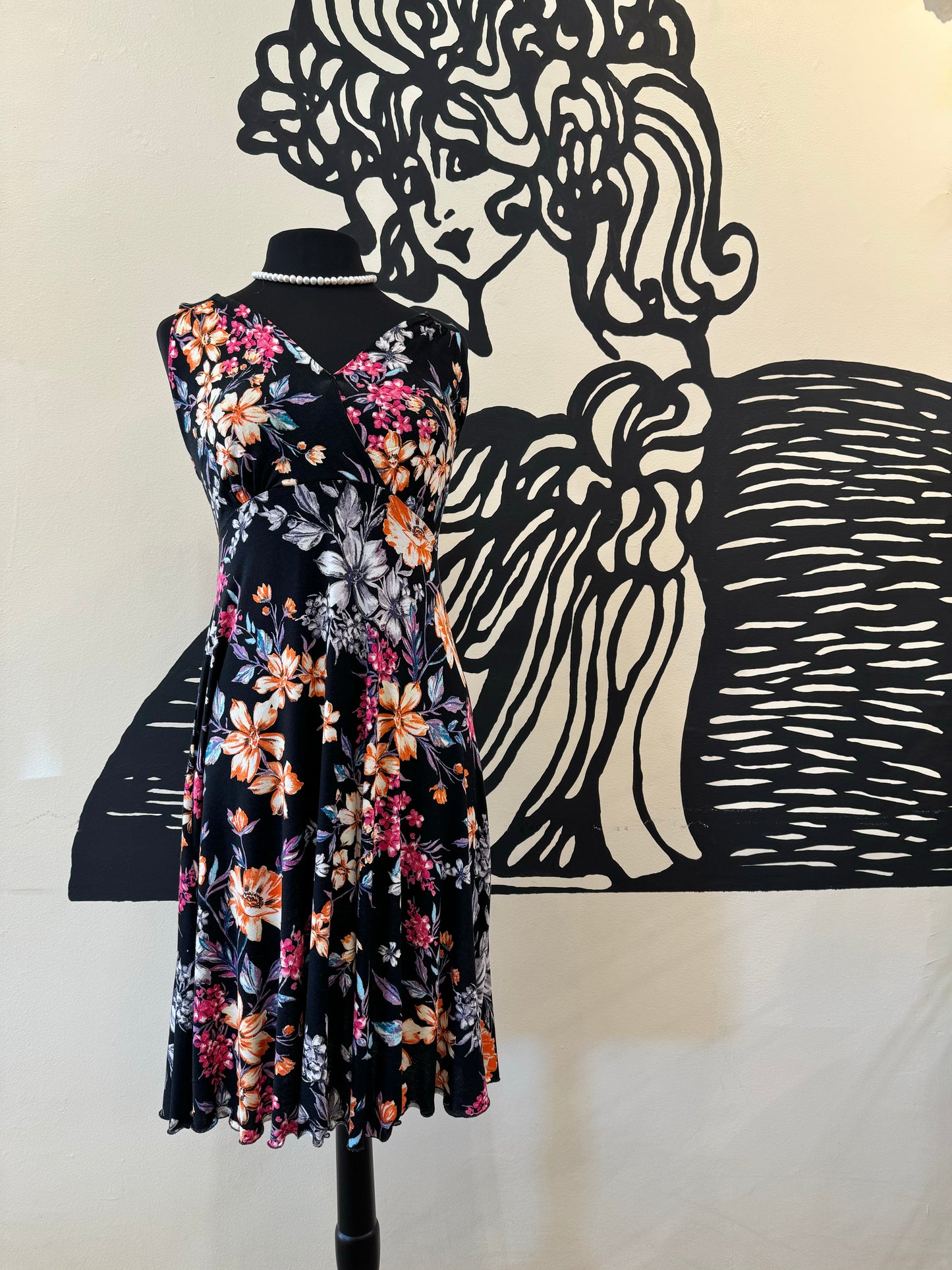 Bucko | Luisa Dress | Bl/Or/Pk Floral