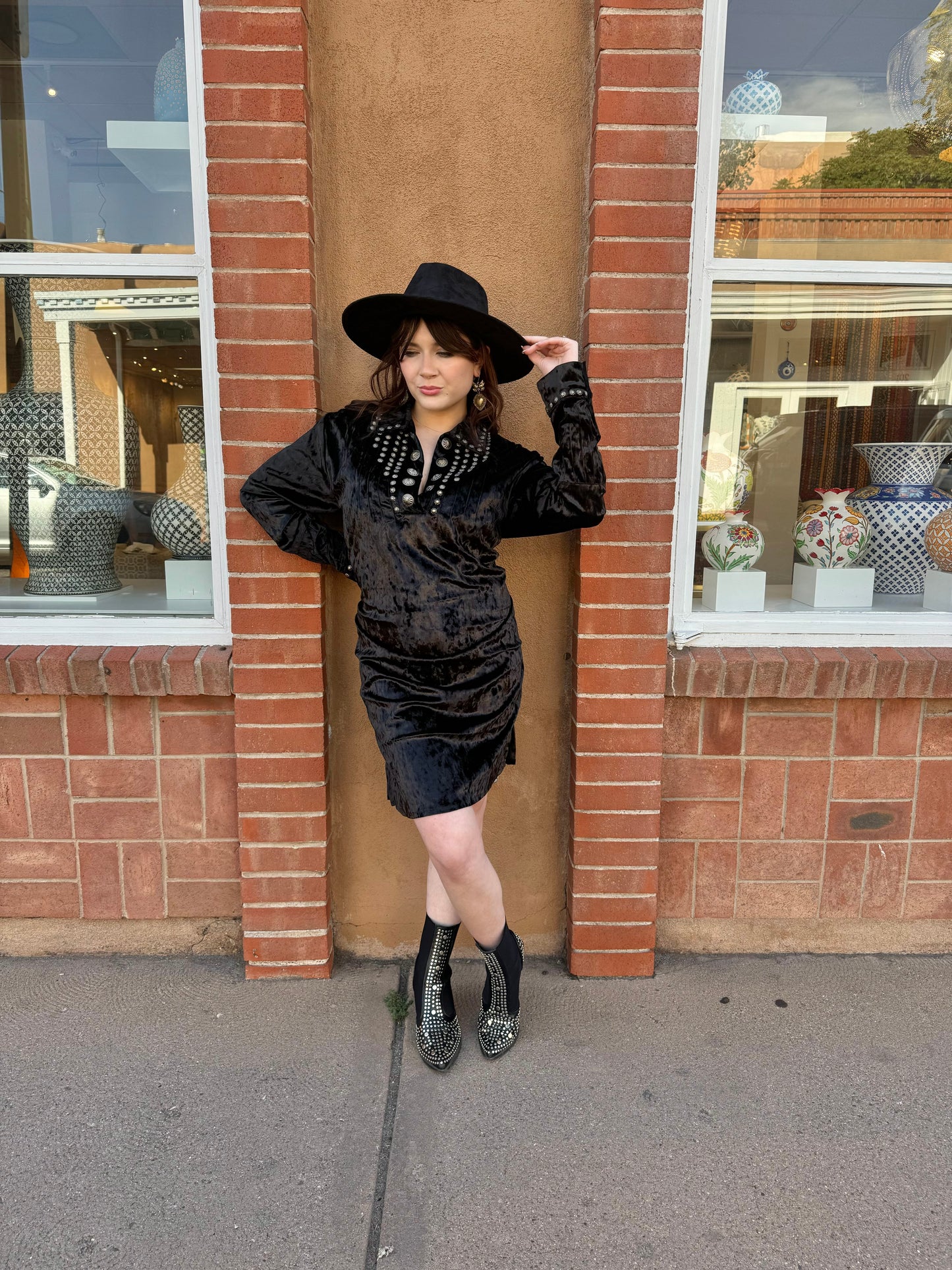 American Darling | Velvet Studded Dress