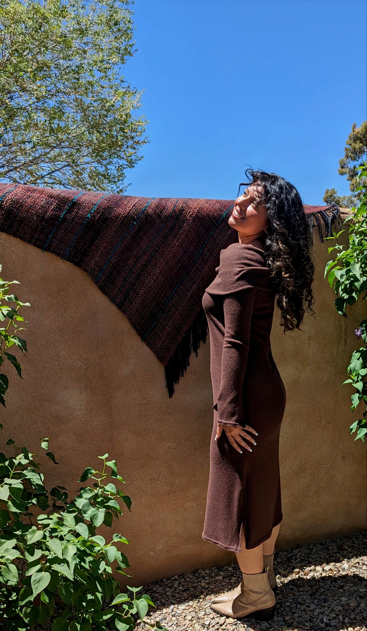 Bucko | Claire Cowl Sweater Dress | Chocolate