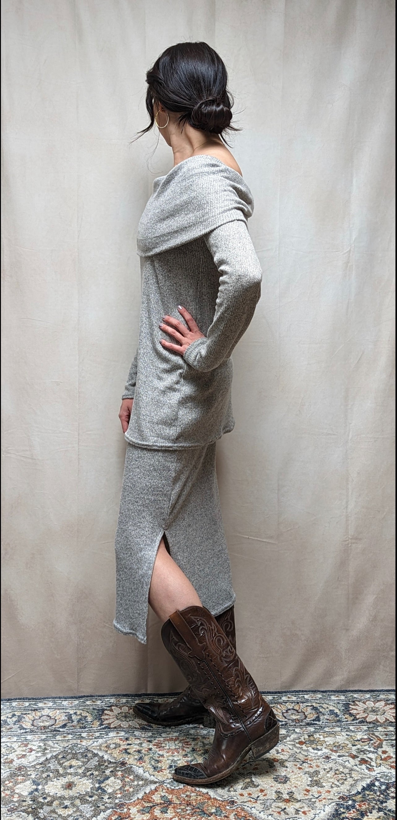 Bucko | Claire Cowl Neck Sweater | Oatmeal