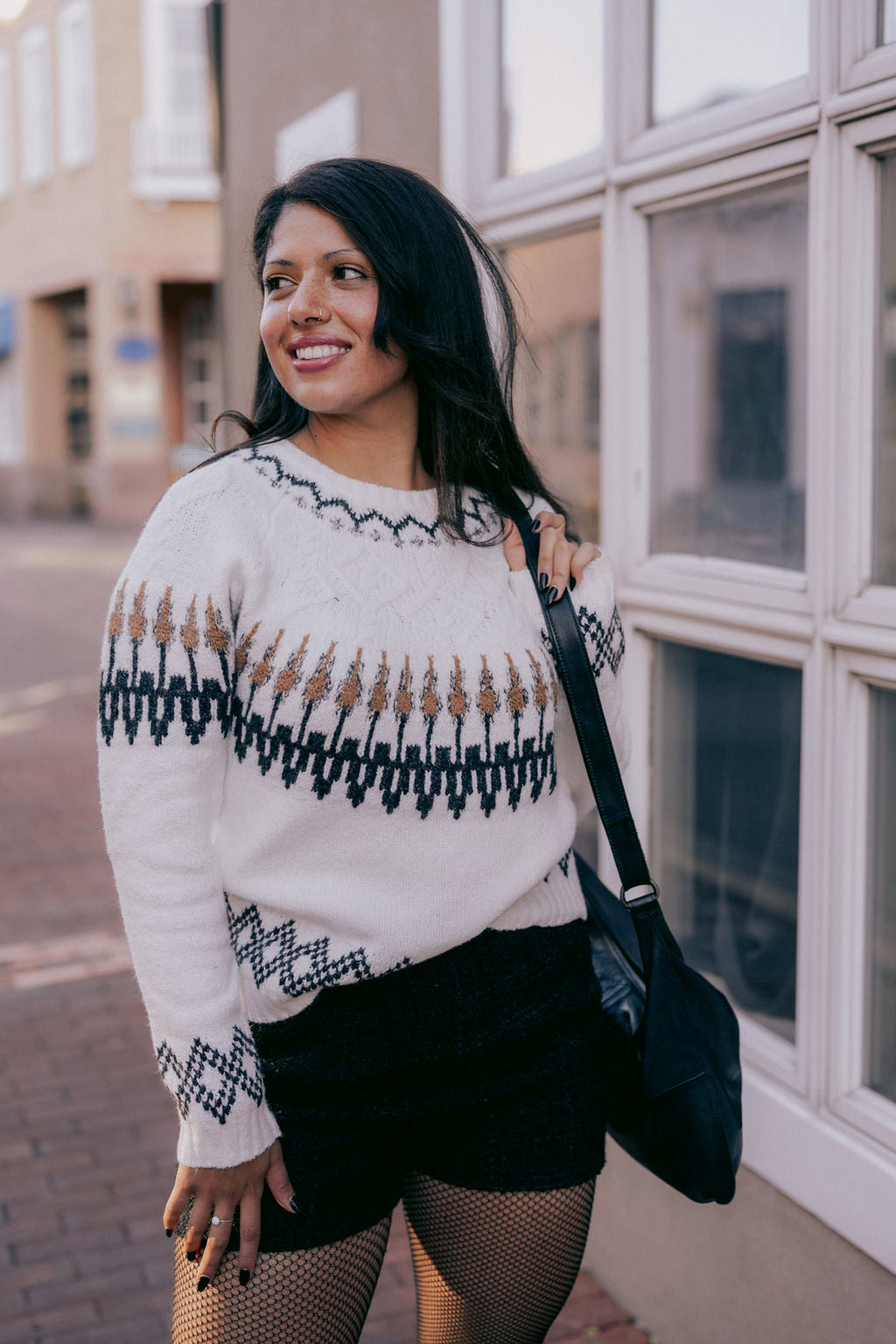 Tribal-Intarsia Sweater