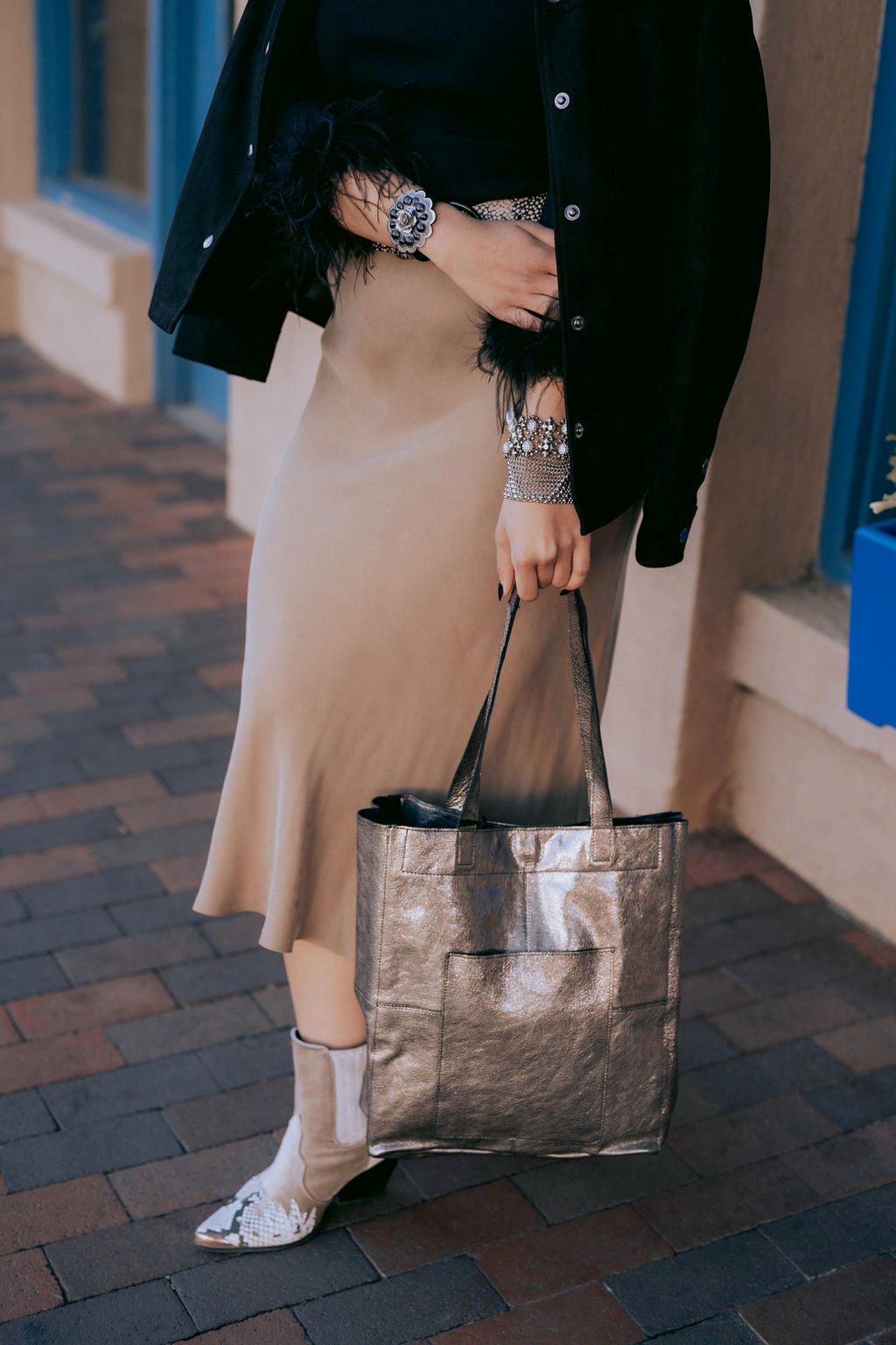 Lucy Paris- Adonia Bias Skirt- Coffee