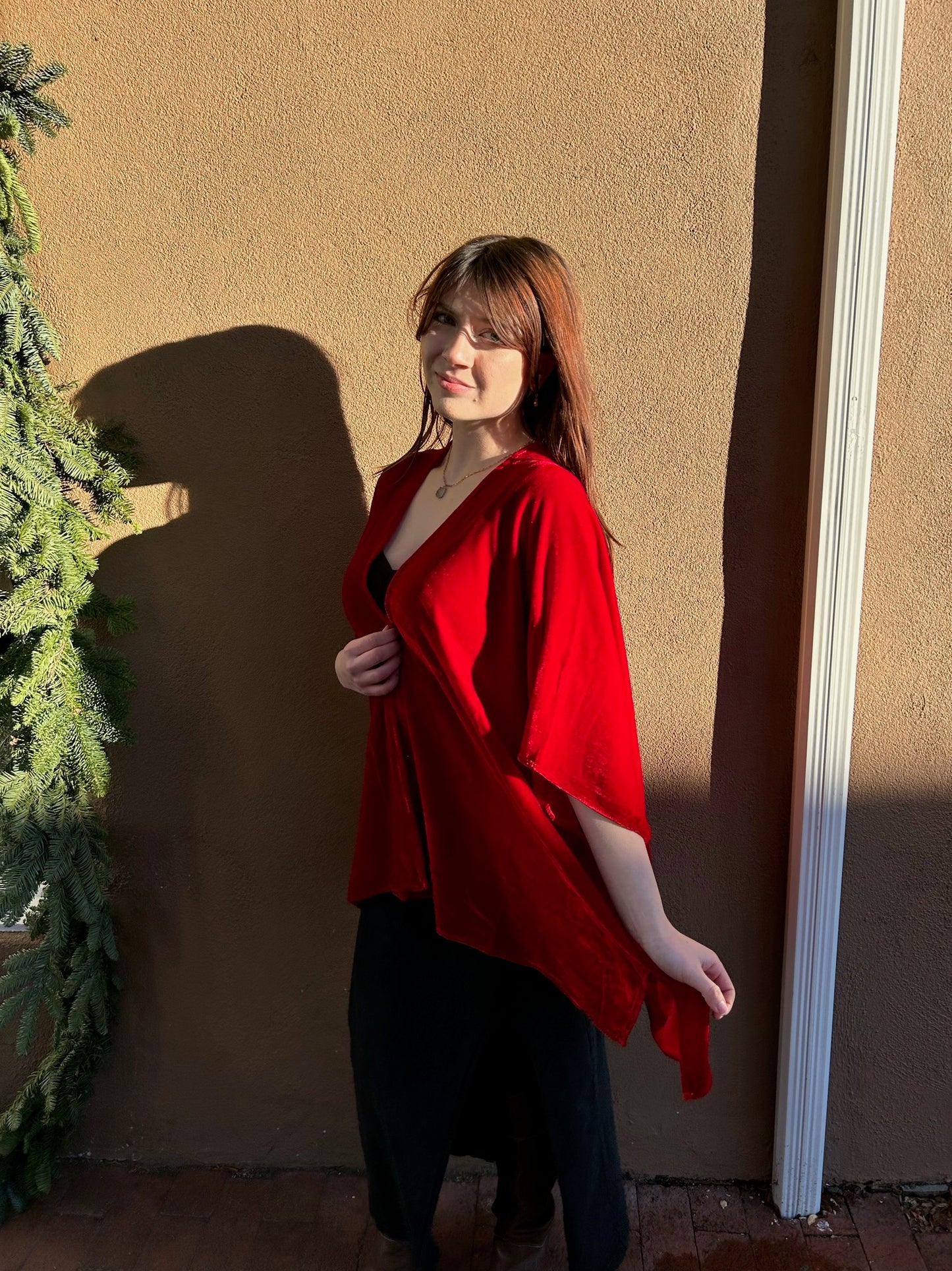 Cutloose | Velvet Shawl Cardi