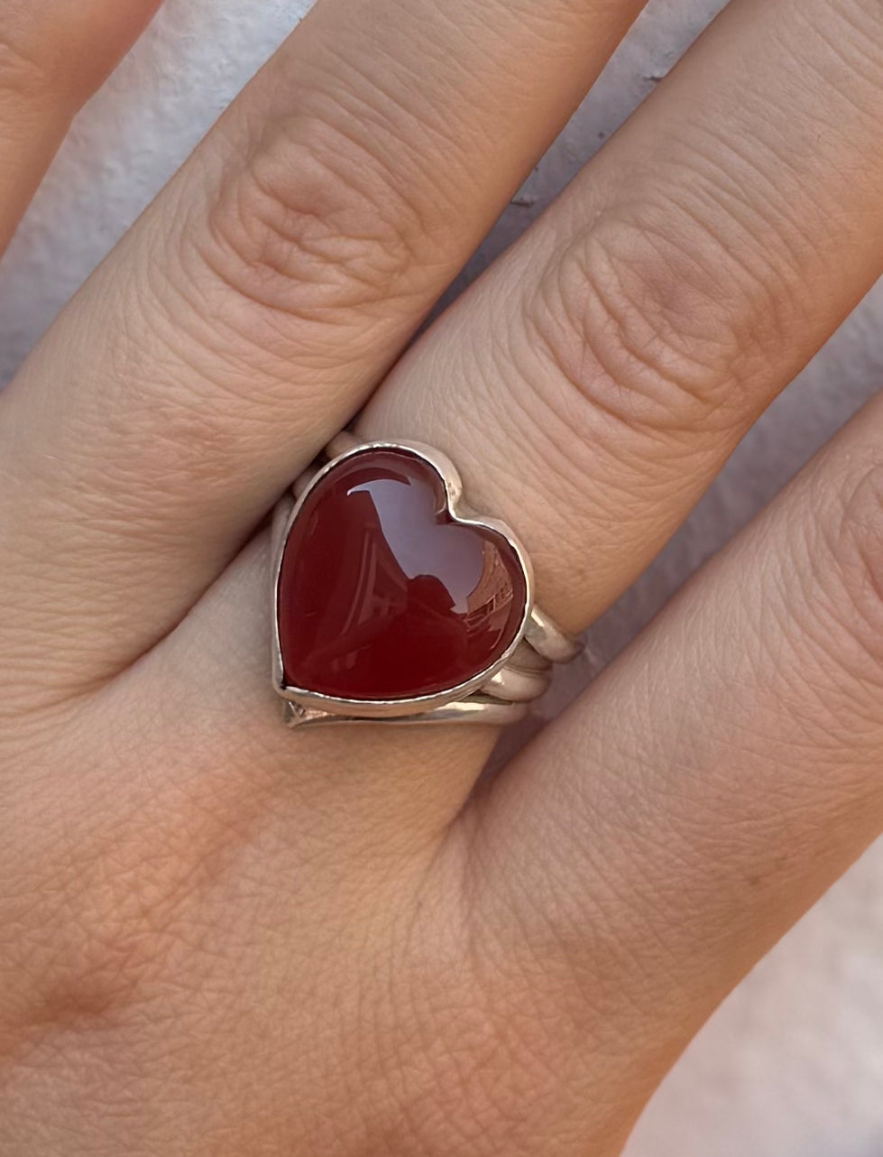 Skyli | Carnelian Heart Ring