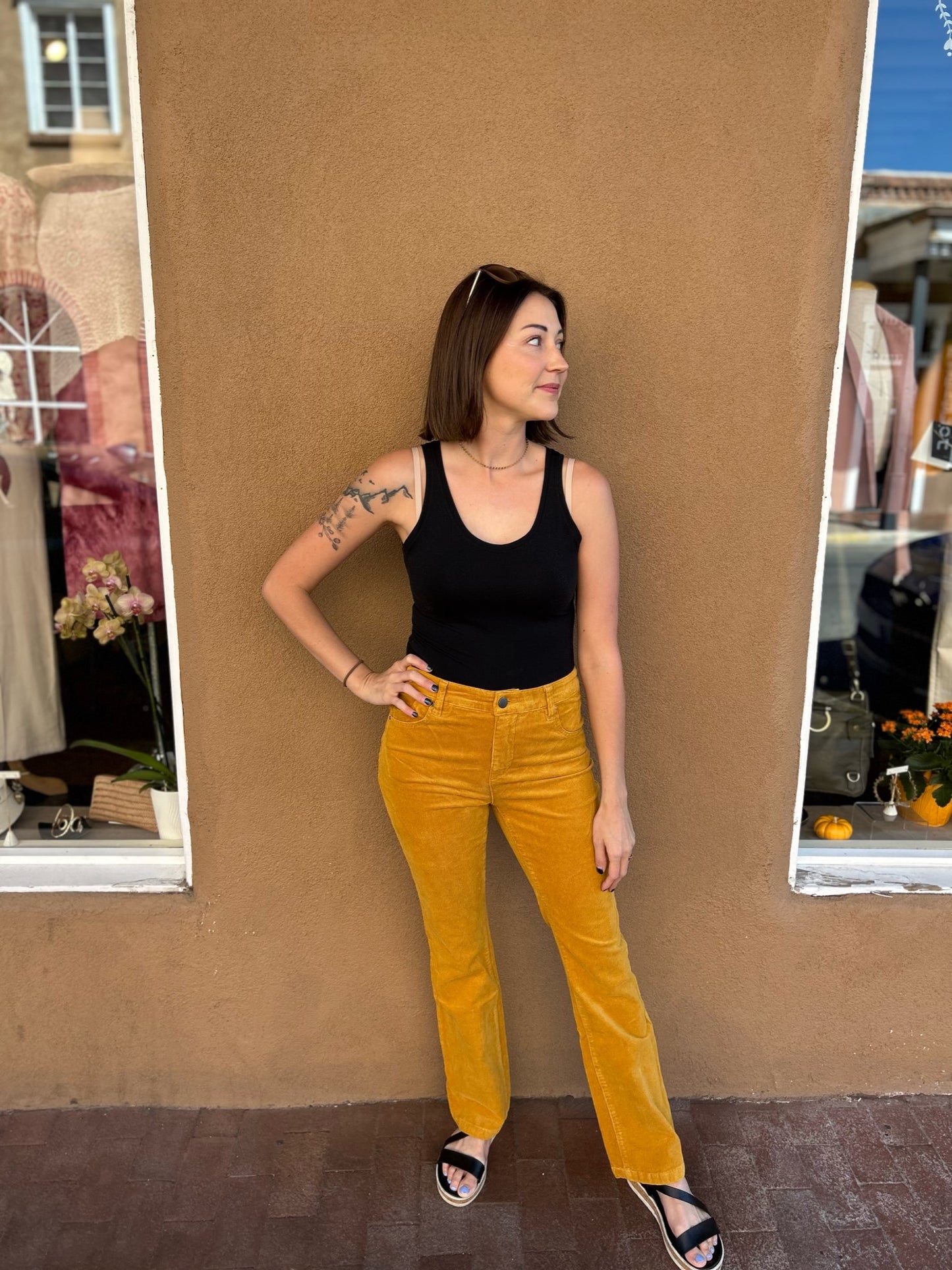 Tribal- Five Pocket Zip Up Pants- Marigold