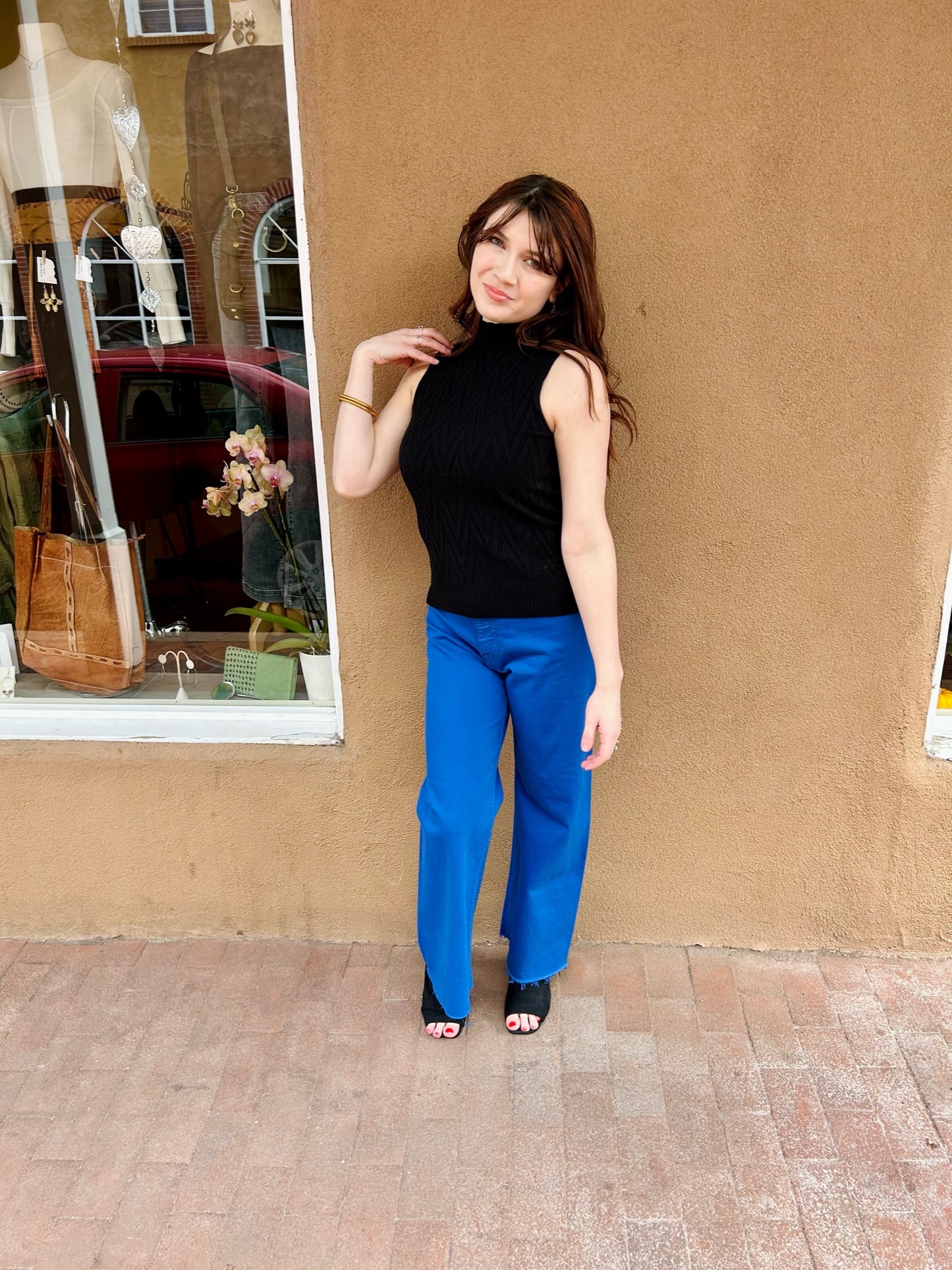 Pistola- Penny Wide Leg Crop- Cobalt