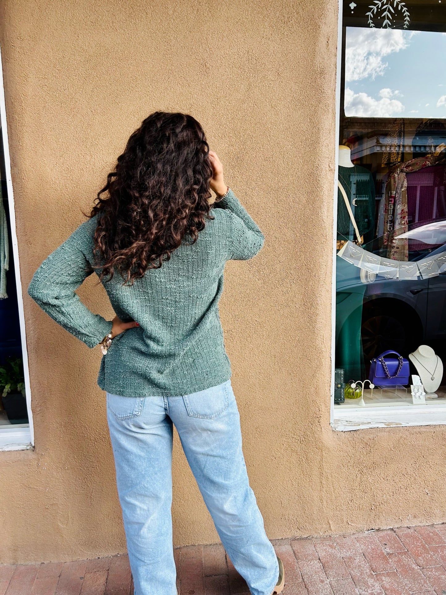 Cutloose- 3/4 Sleeve Boatneck Top