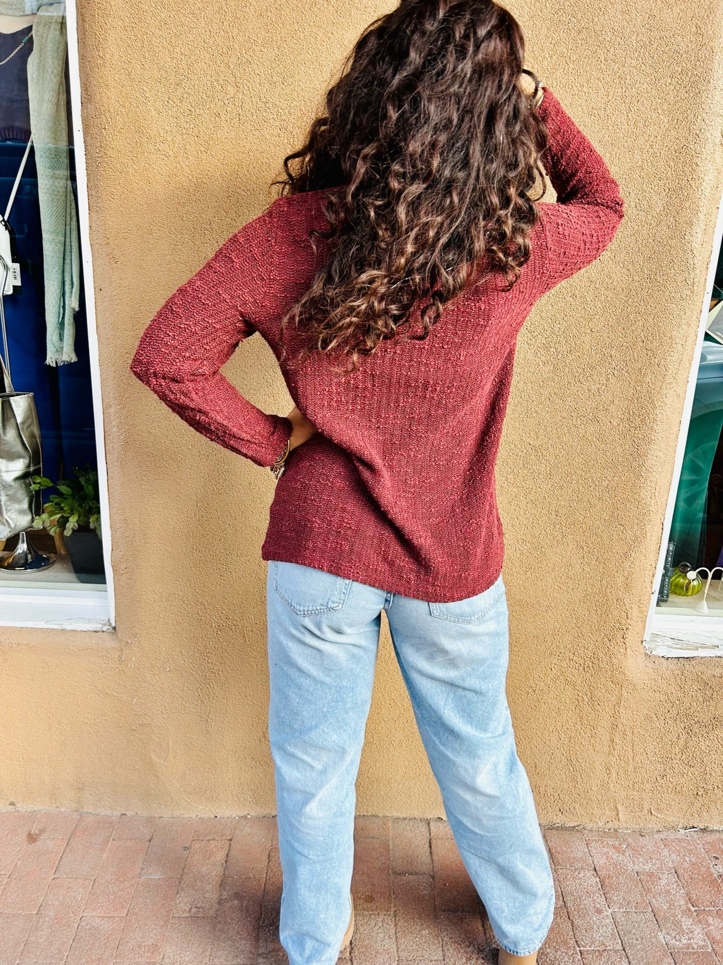 Cutloose- 3/4 Sleeve Boatneck Top