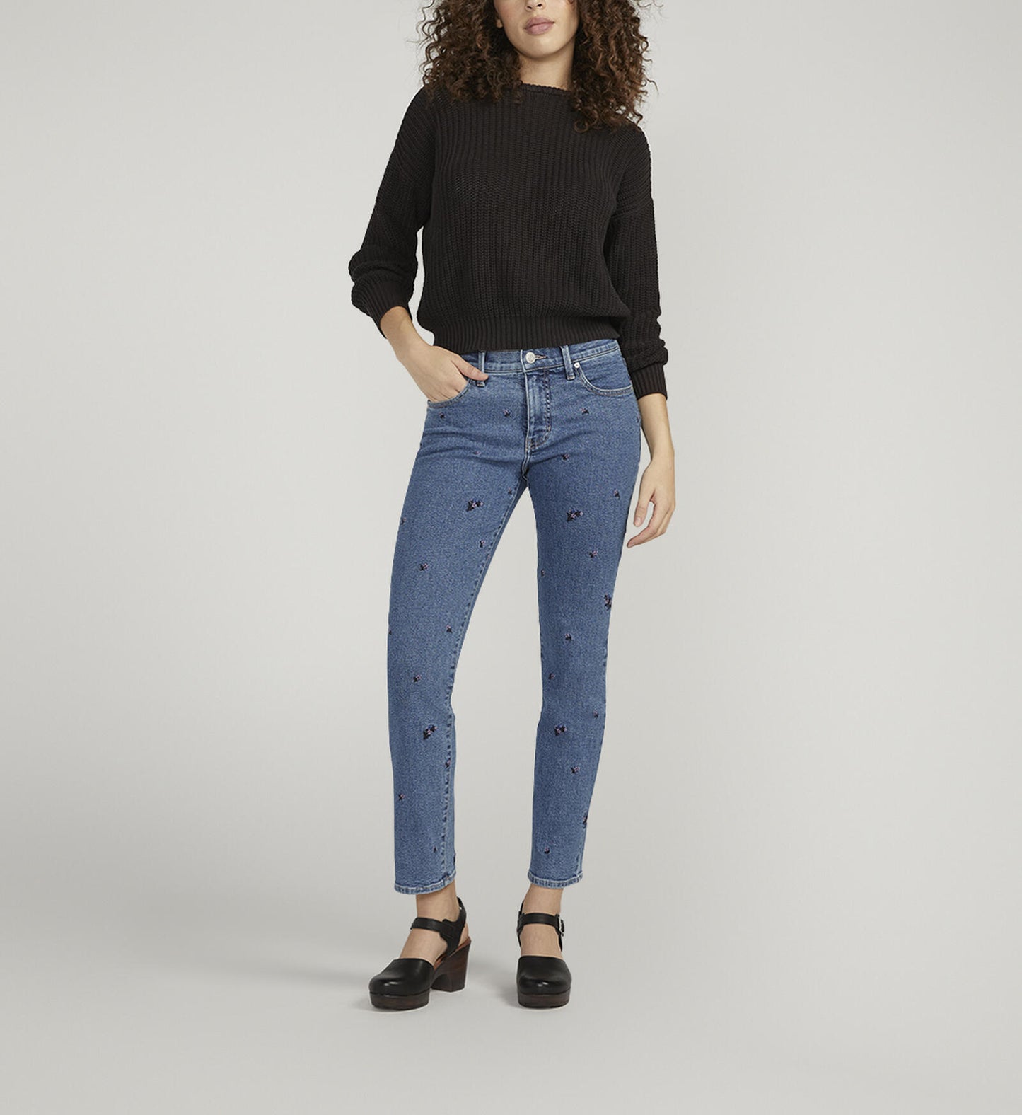 Jag-Cassie Mid Rise Straight Leg Jeans