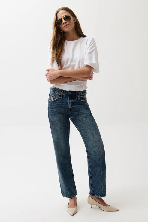 Pistola | Lexi Mid Rise Bowed Straight