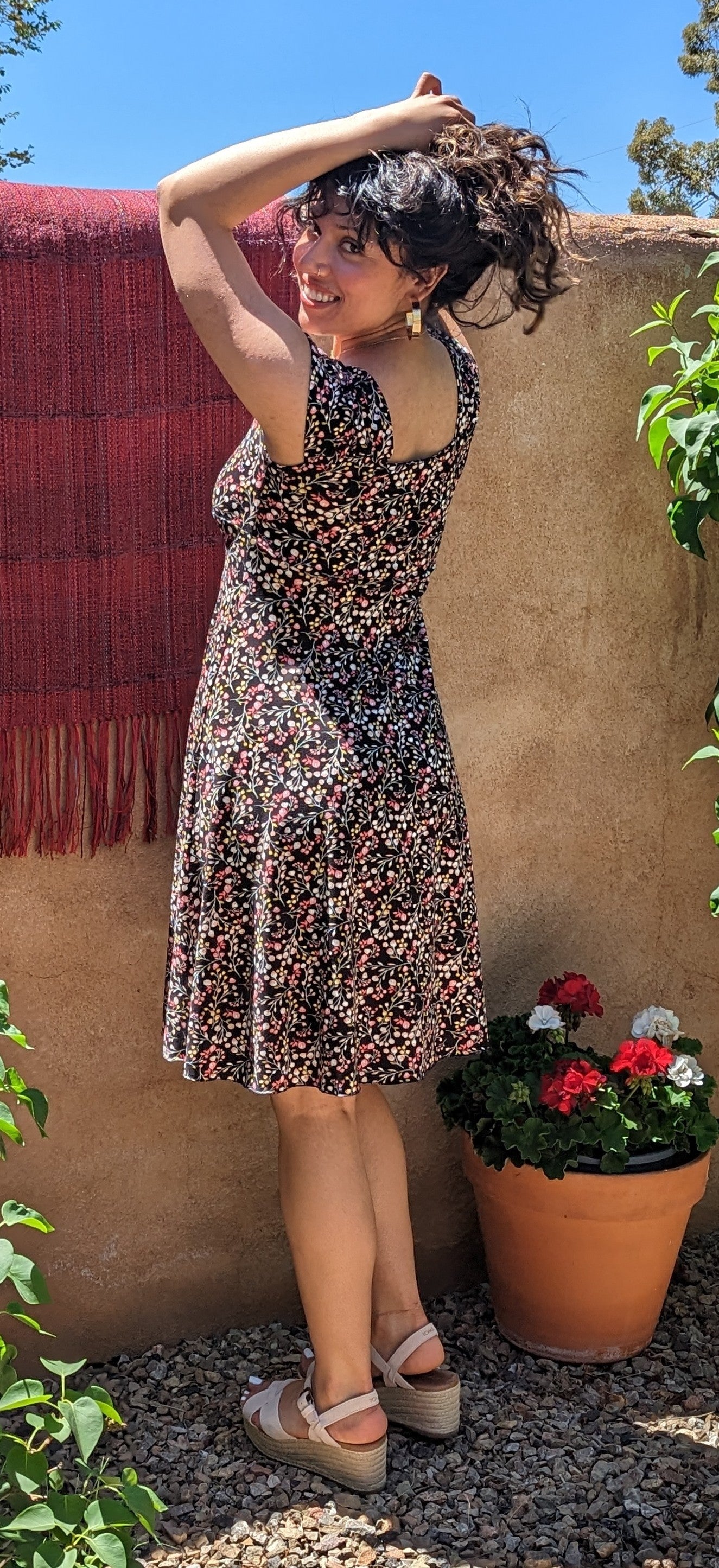 Bucko- Ava Dress- Small Black Floral