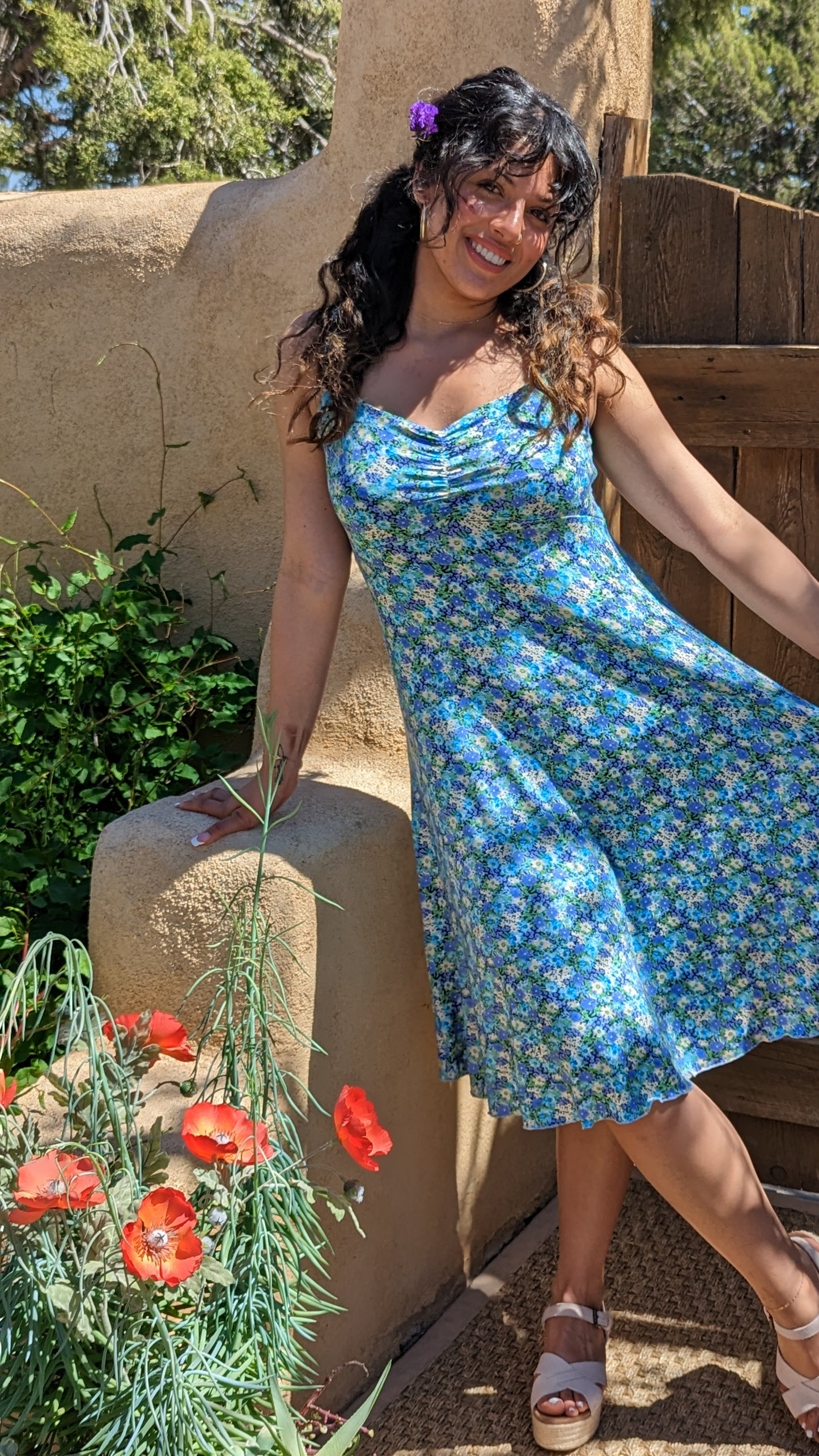 Bucko- Slip Dress- Blue Floral