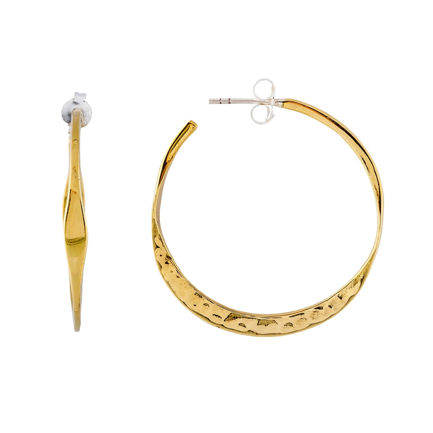 Ritual-Hammered Round Hoop