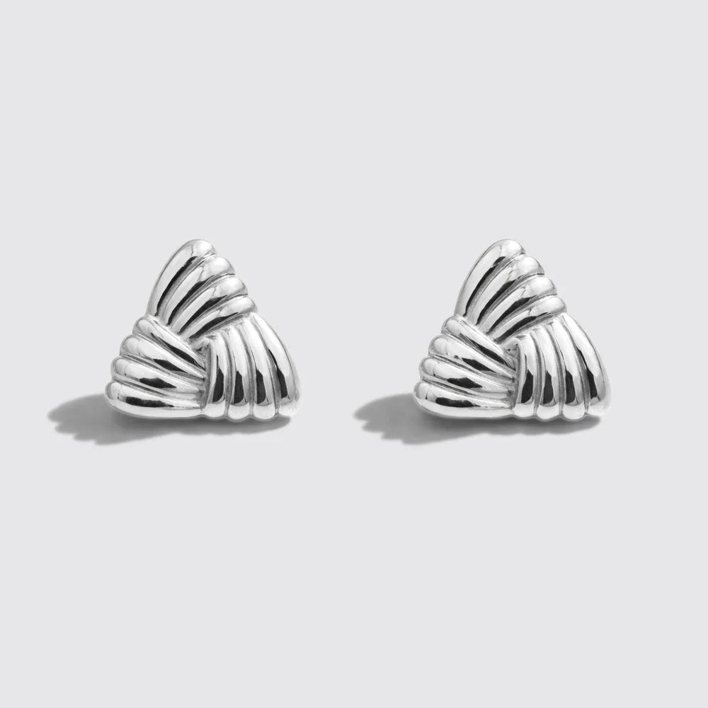 Bizou | Textured Triangle Earrings