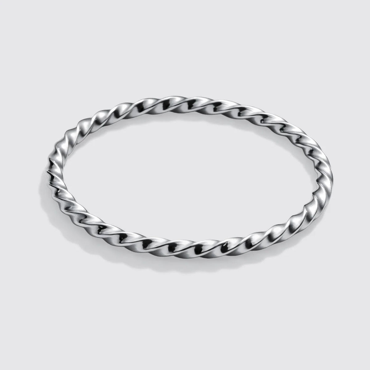 Bizou | Silvered Twisted Ring