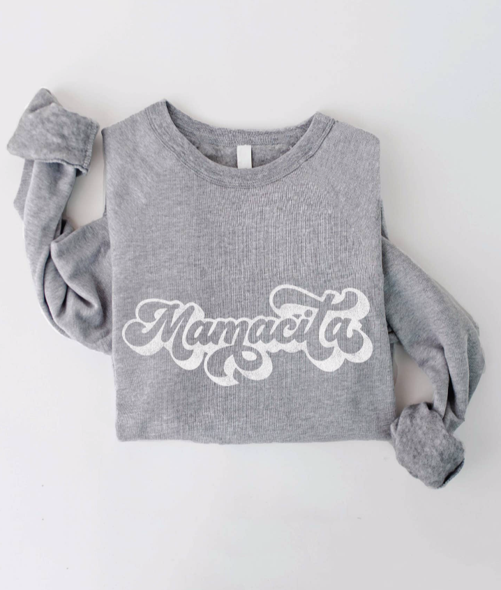 Oat Collective- Mamacita Pullover- Athletic Heather
