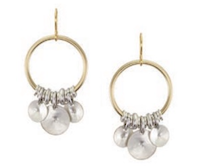 Marjorie Baer Silver Coin Hoops