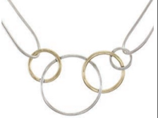 Marjorie Baer- Hoop Necklace- Mixed Metals