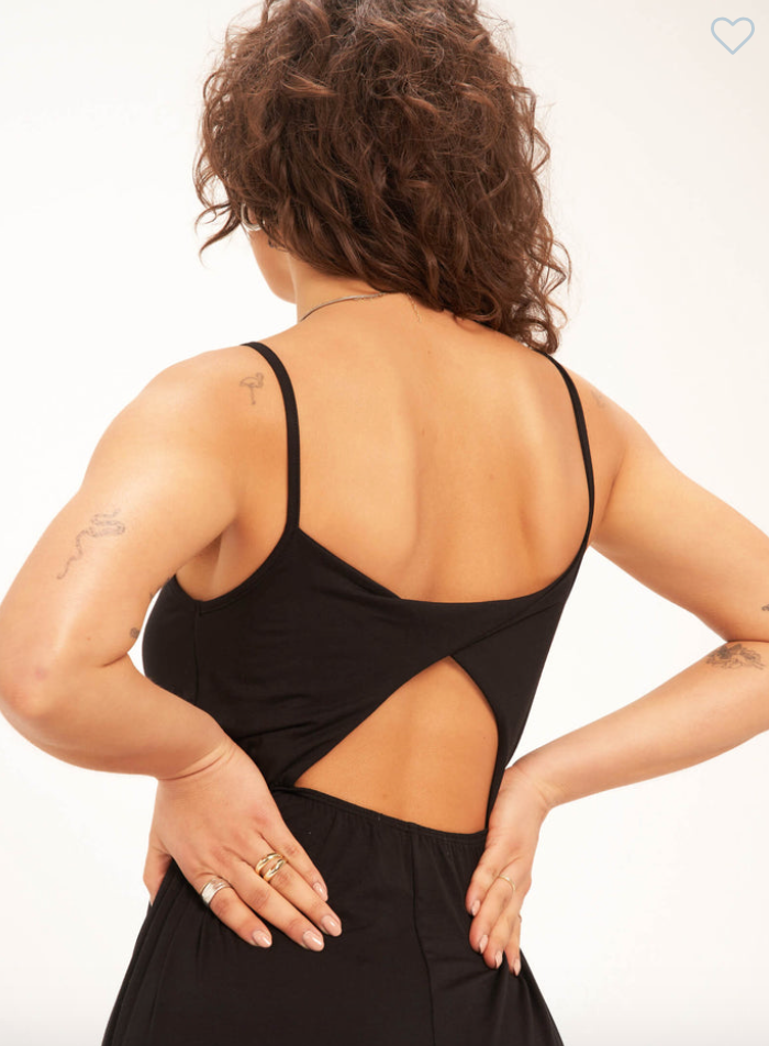 Project Social T-Twist Back Jumpsuit- Blk