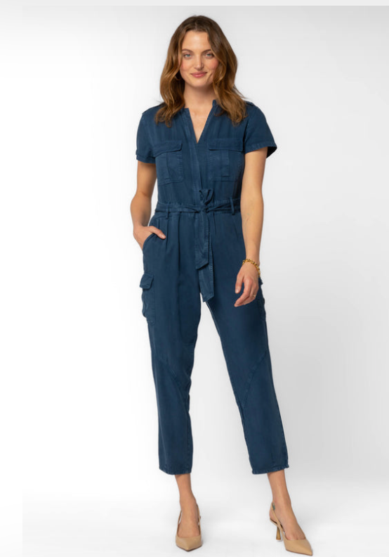 Velvet heart top tencel jumpsuit